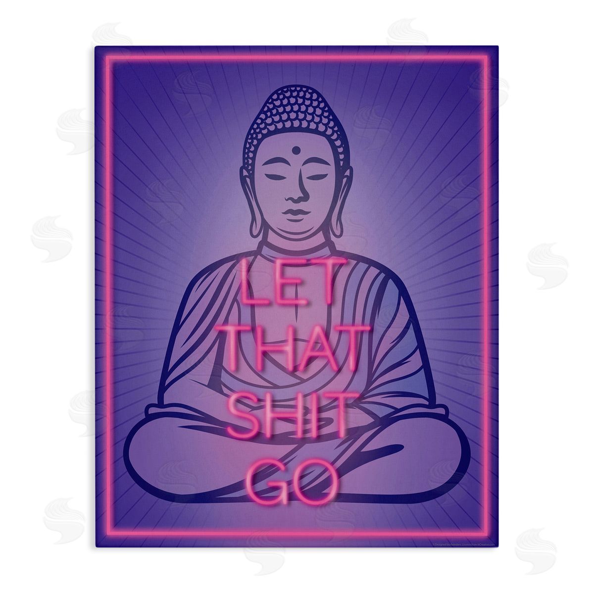 Reinders Let That Sh*t Go Meditation Canvas Wall Art Print