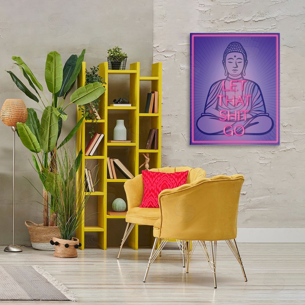 Reinders Let That Sh*t Go Meditation Canvas Wall Art Print in Room