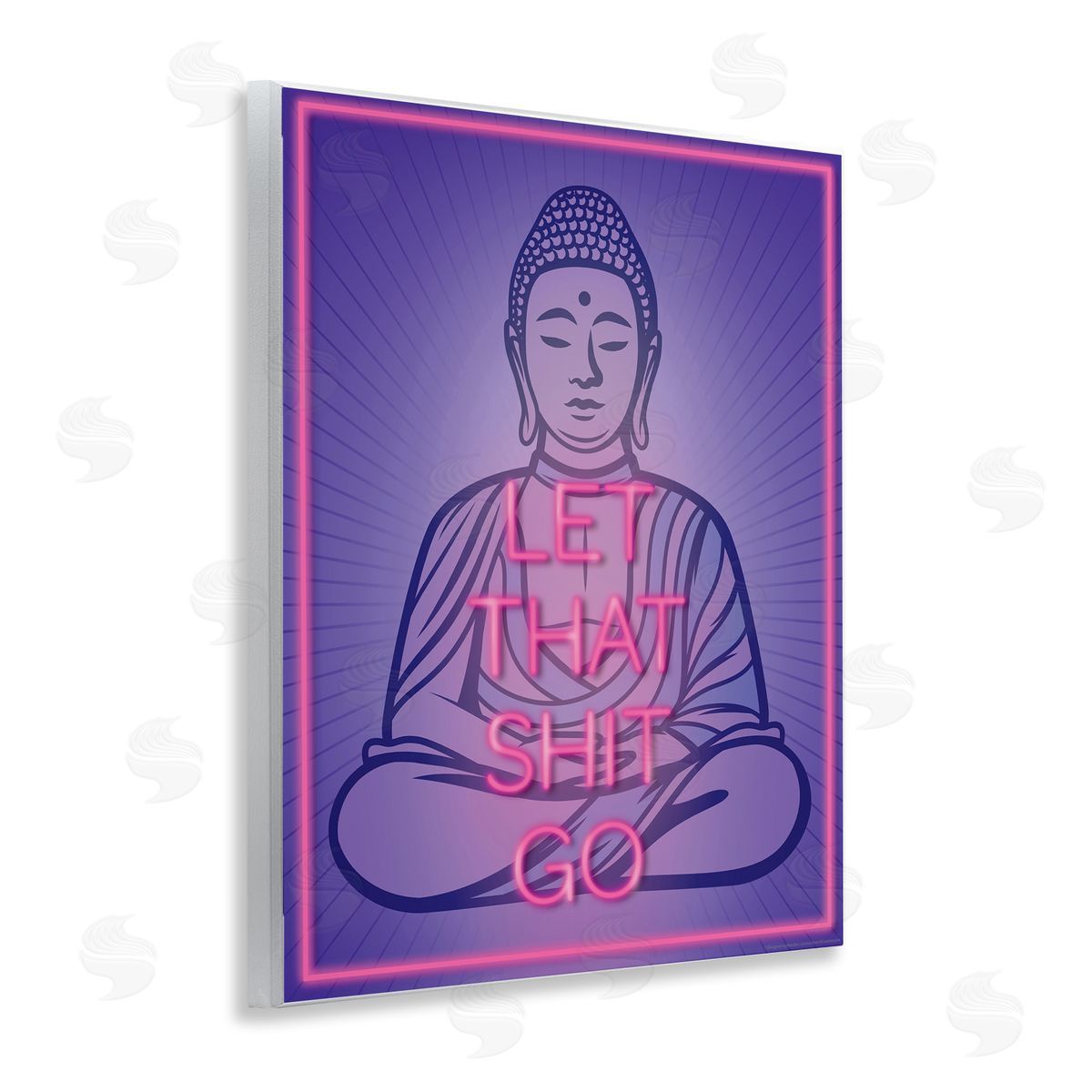 Reinders Let That Sh*t Go Meditation Wooden Wall Plaque Art Print