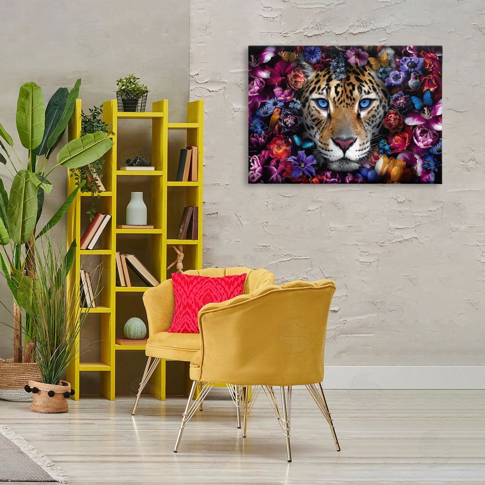 Reinders Piercing Leopard Gaze Canvas Wall Art Print in Room