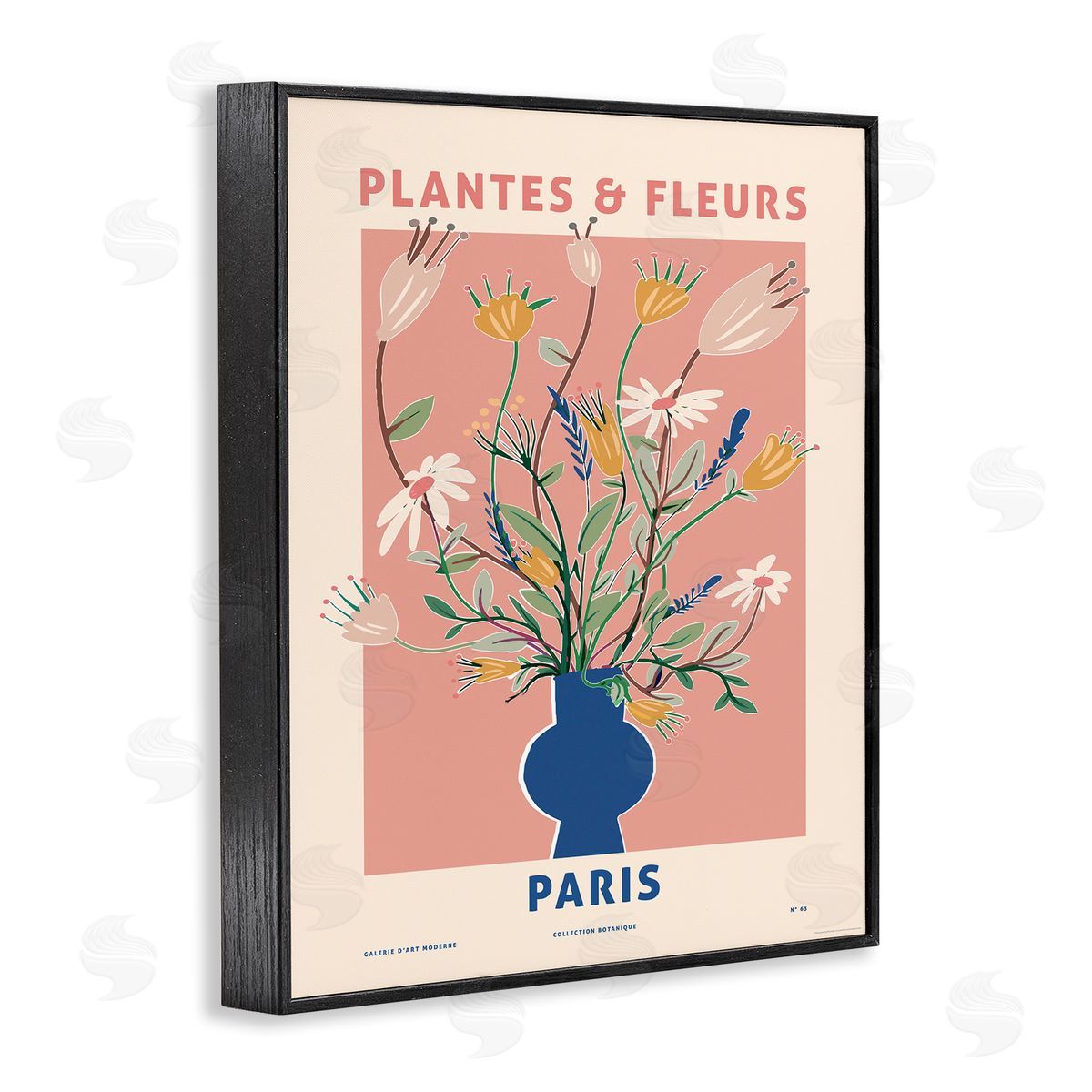 Reinders Pastel Plantes & Fleurs Black Framed Giclee Wall Art Print