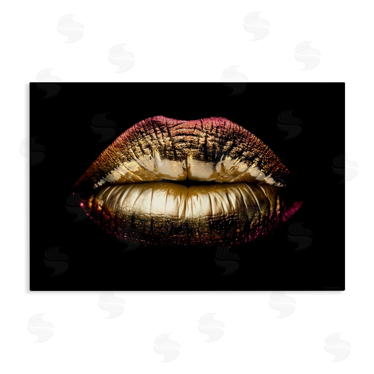 Reinders Pink & Gold Lipstick Canvas Wall Art Print