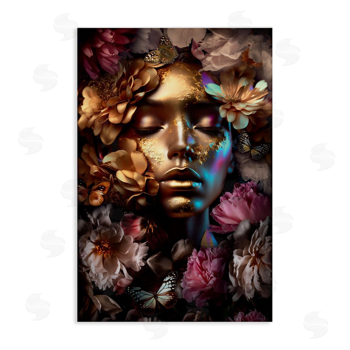 Reinders Lavish Floral Face Canvas Wall Art Print