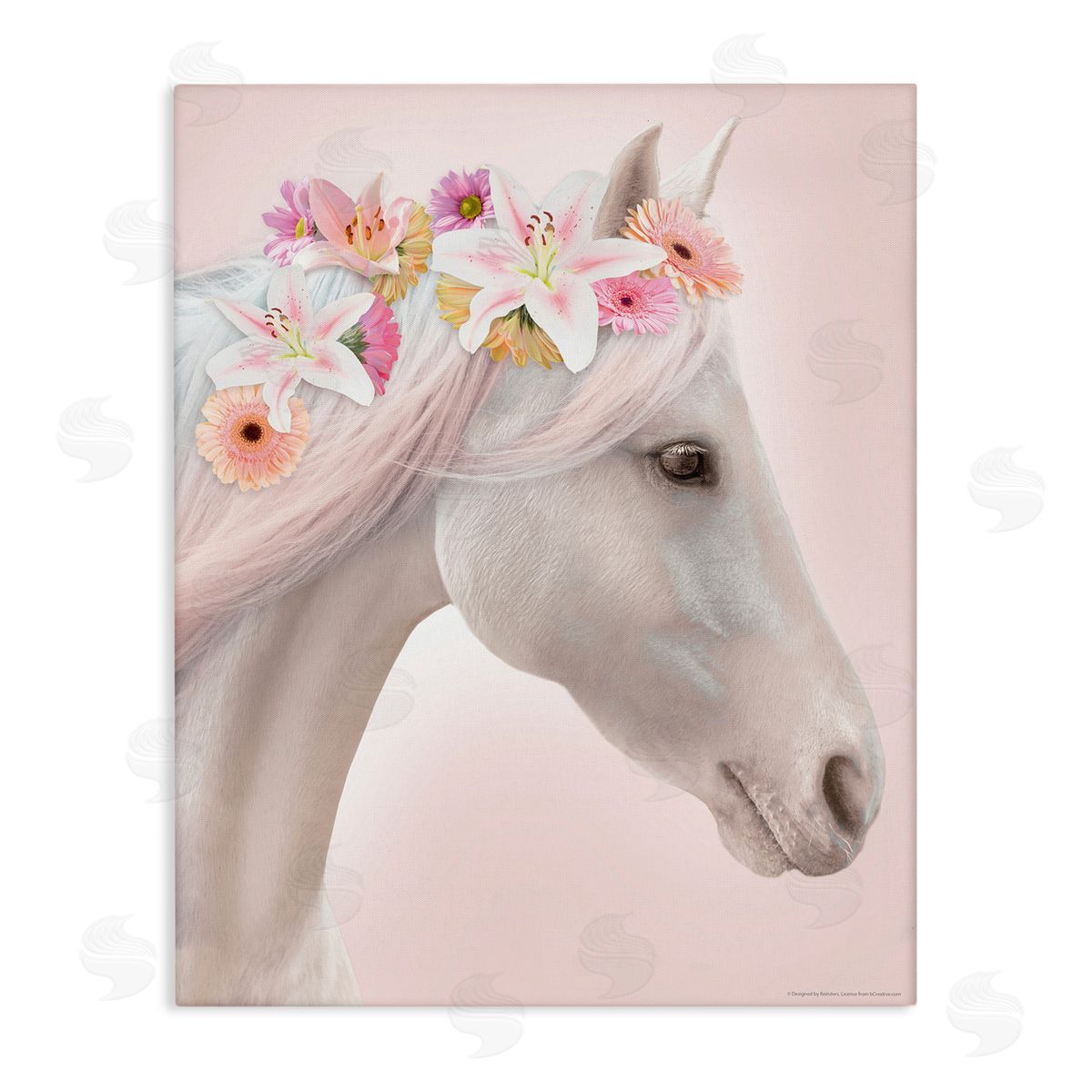 Reinders Lily Garland Horse Canvas Wall Art Print