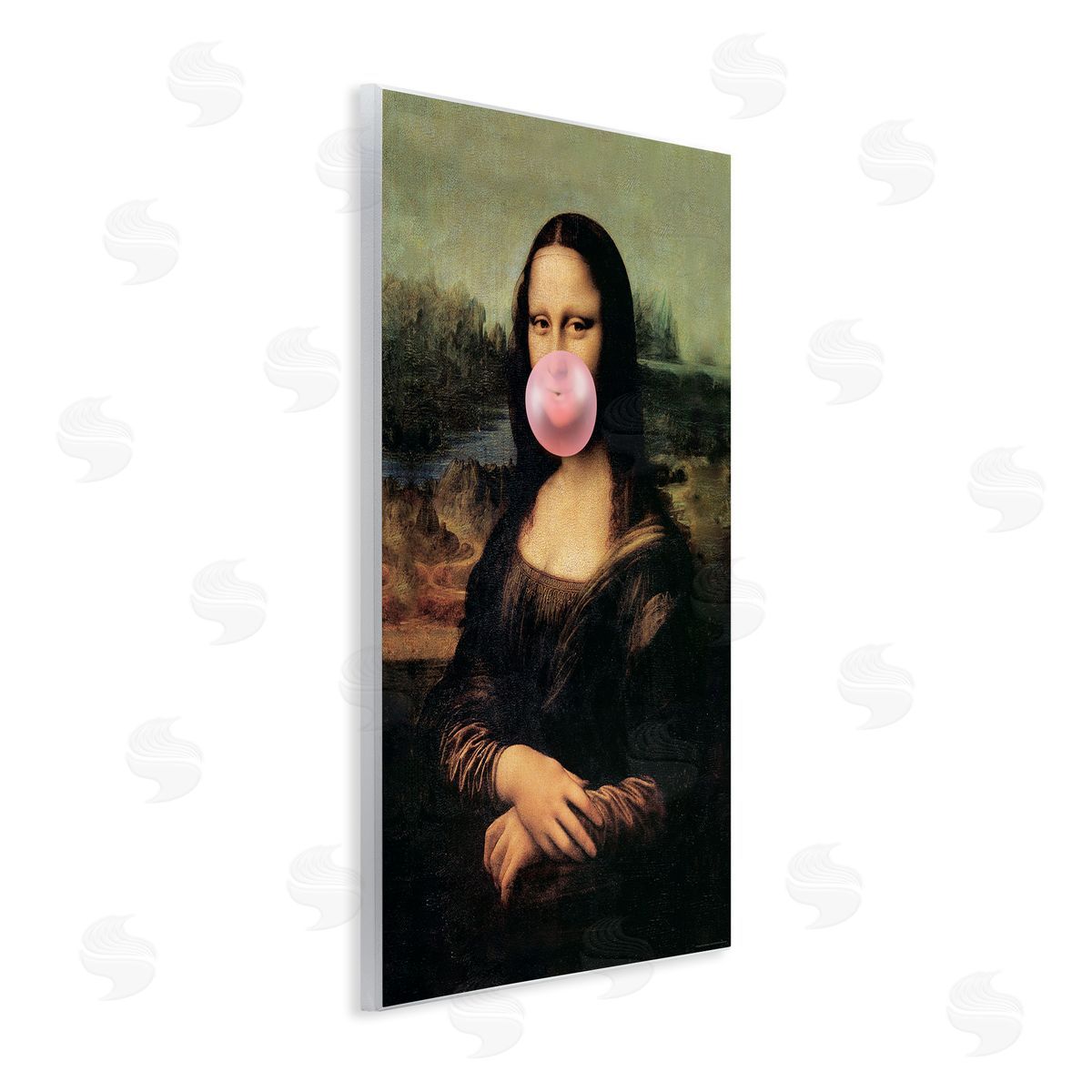 Reinders Mona Lisa & Bubblegum Wooden Wall Plaque Art Print