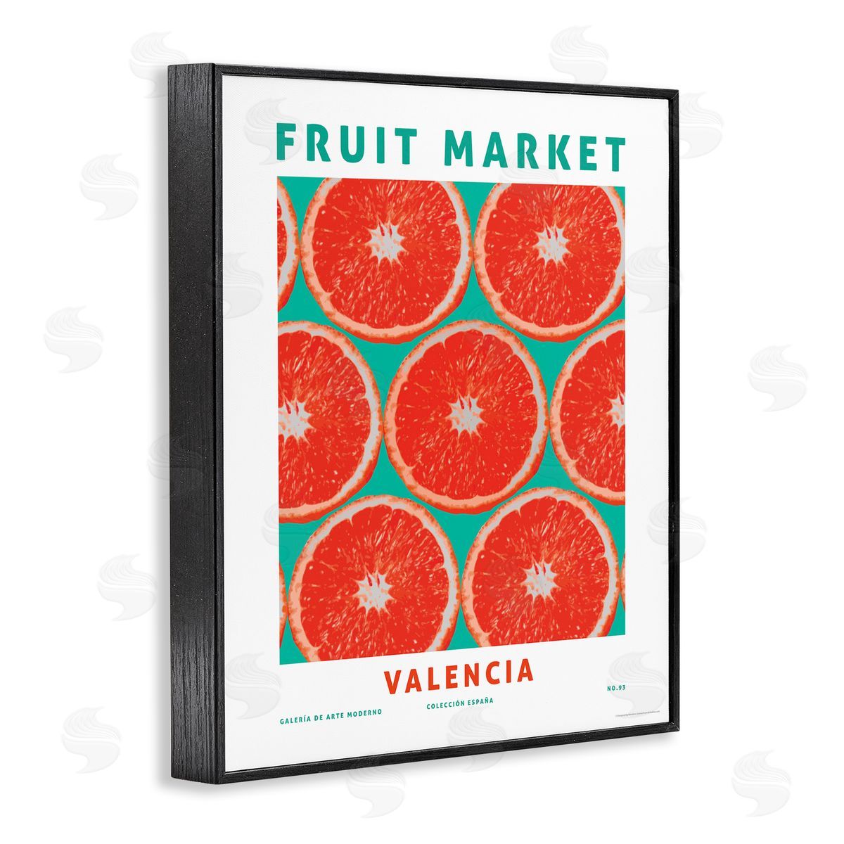 Fruit Market Grapefruit Black Frame Print Wall Art, Home Decor by Reinders
