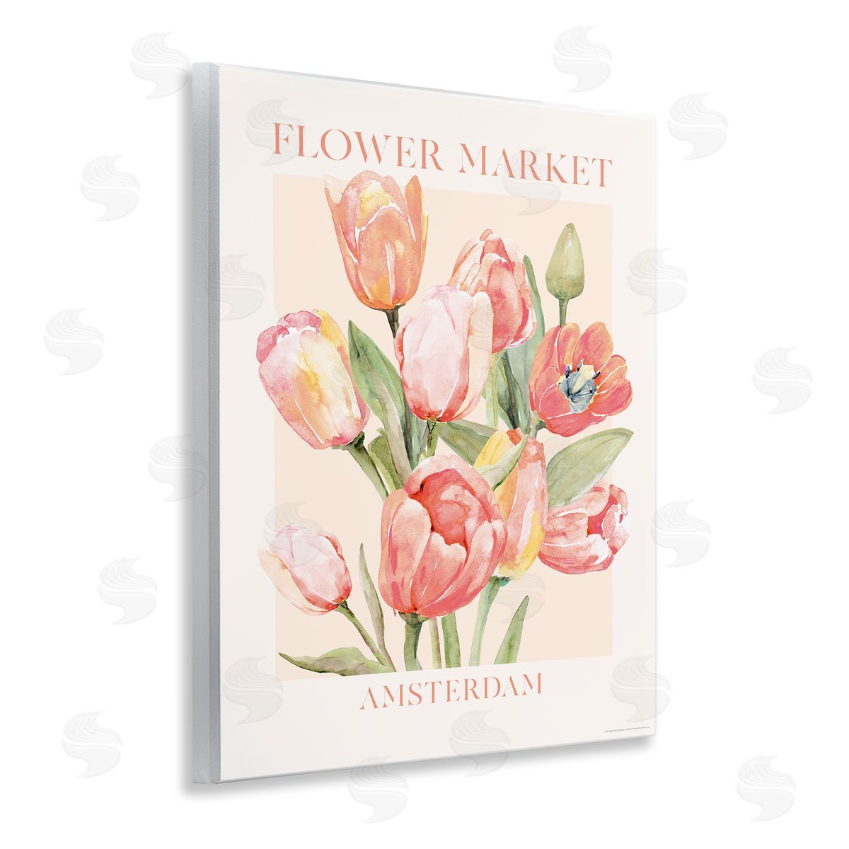 Reinders Amsterdam Flower Market Wooden Wall Plaque Art Print