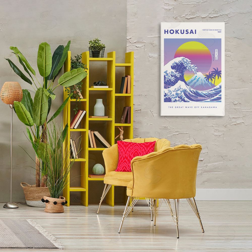 Reinders Hokusai Tropical Wave Canvas Wall Art Print in Room