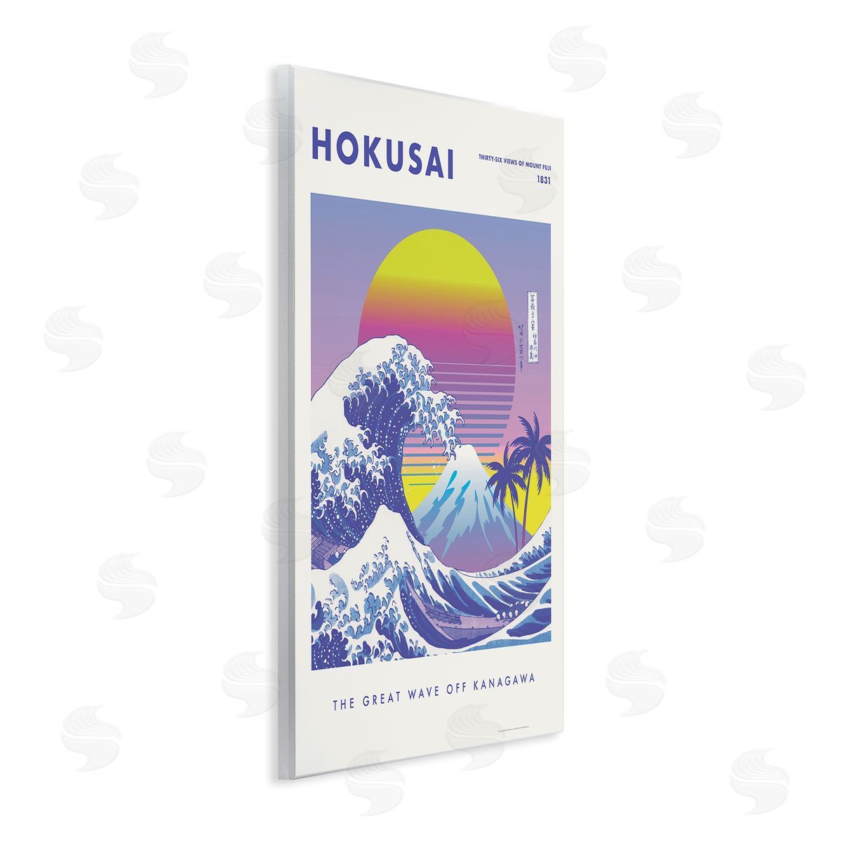 Reinders Hokusai Tropical Wave Wooden Wall Plaque Art Print