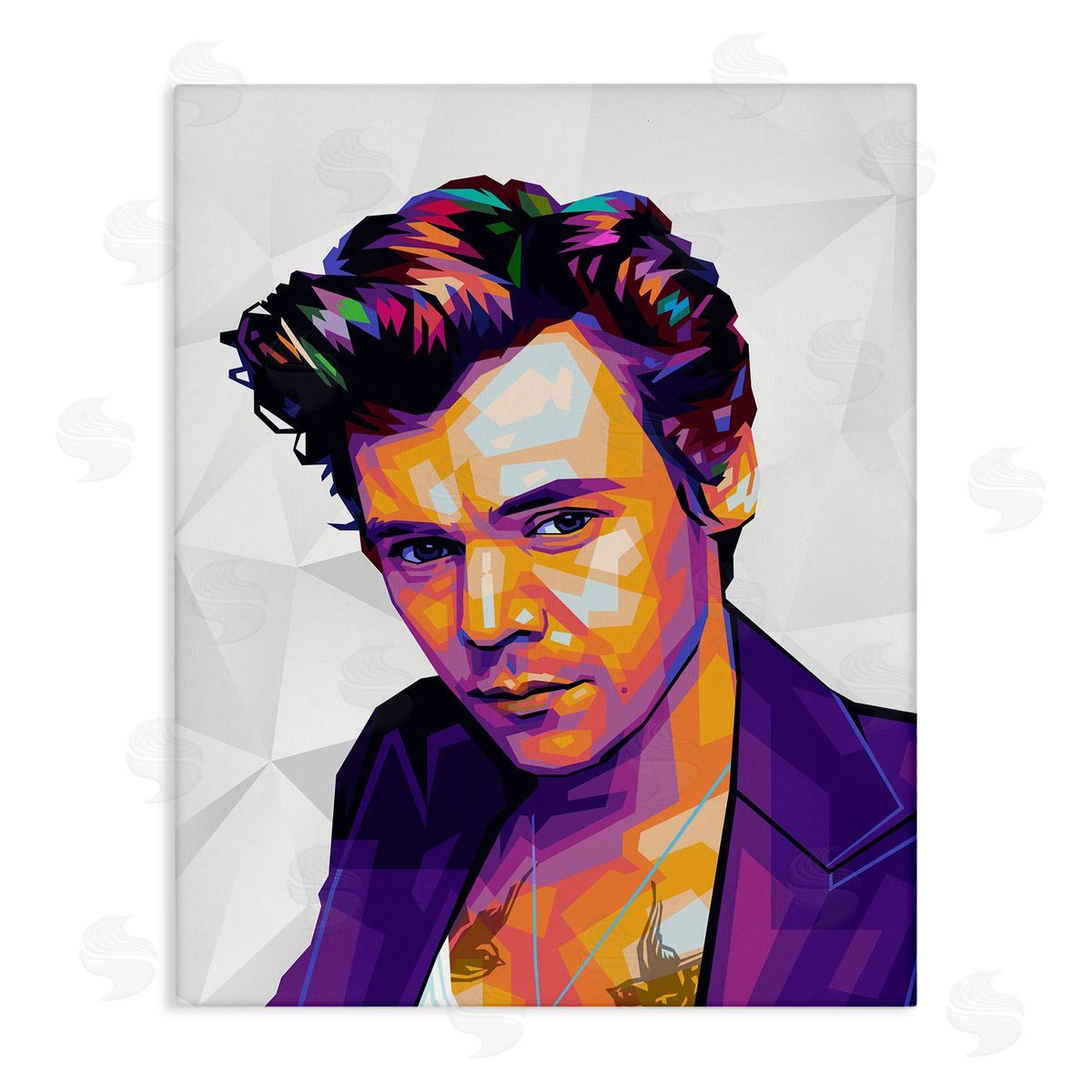 Birch & Ink Bright Hued Harry Canvas Wall Art Print
