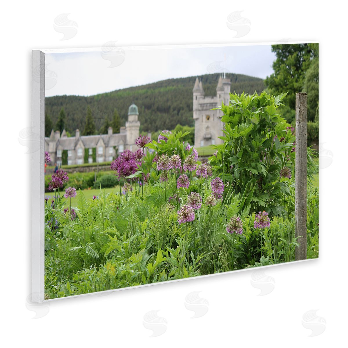 Tammy Apple Distant Castle View Wooden Wall Plaque Art Print