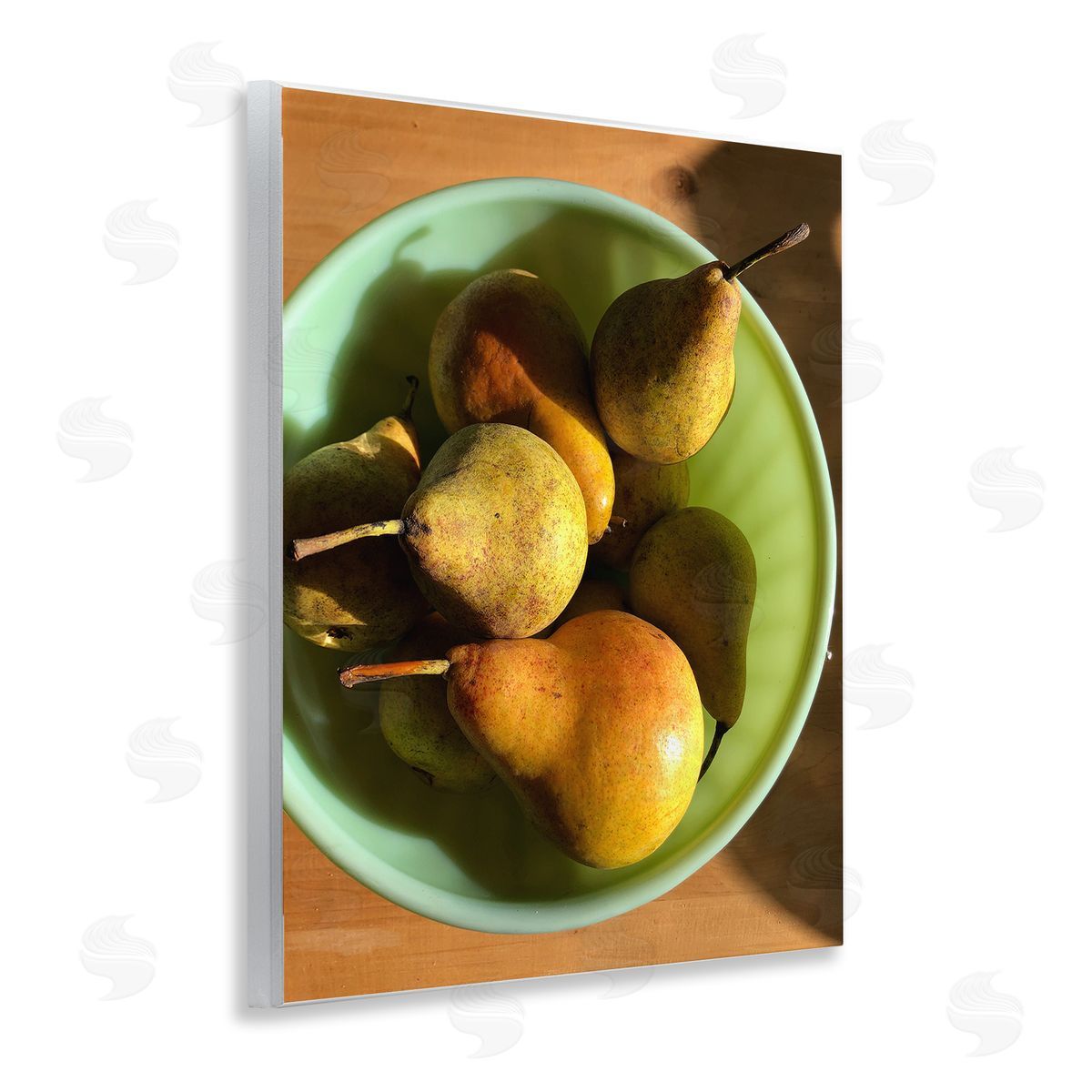 Jennifer Redstreake Kitchen Bowl of Pears Wooden Wall Plaque Art Print