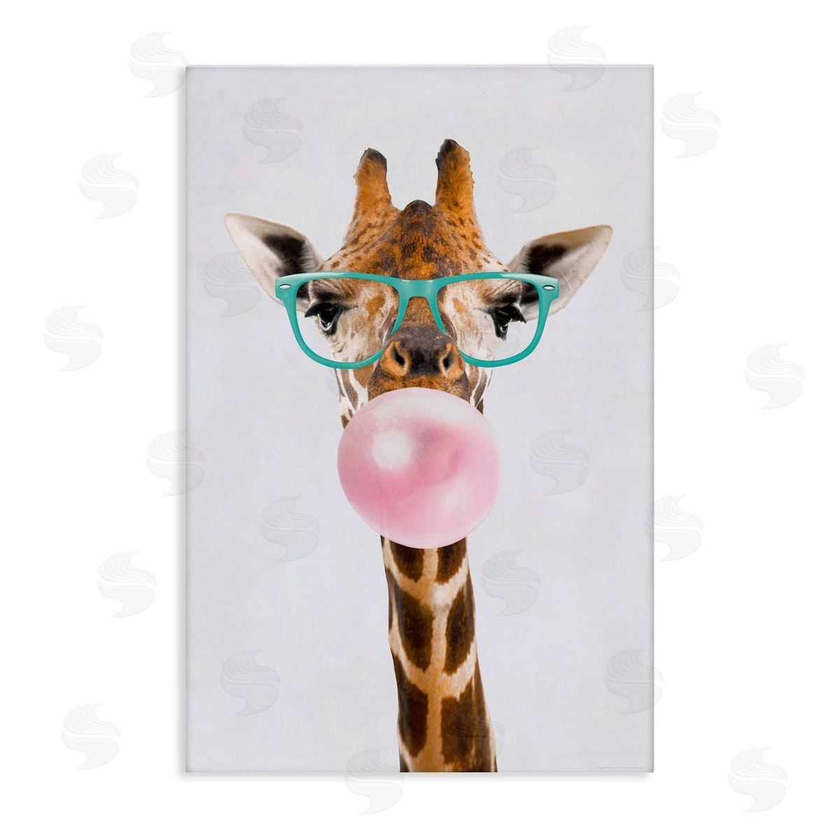 Reinders Bubblegum Hipster Giraffe Canvas Wall Art Print