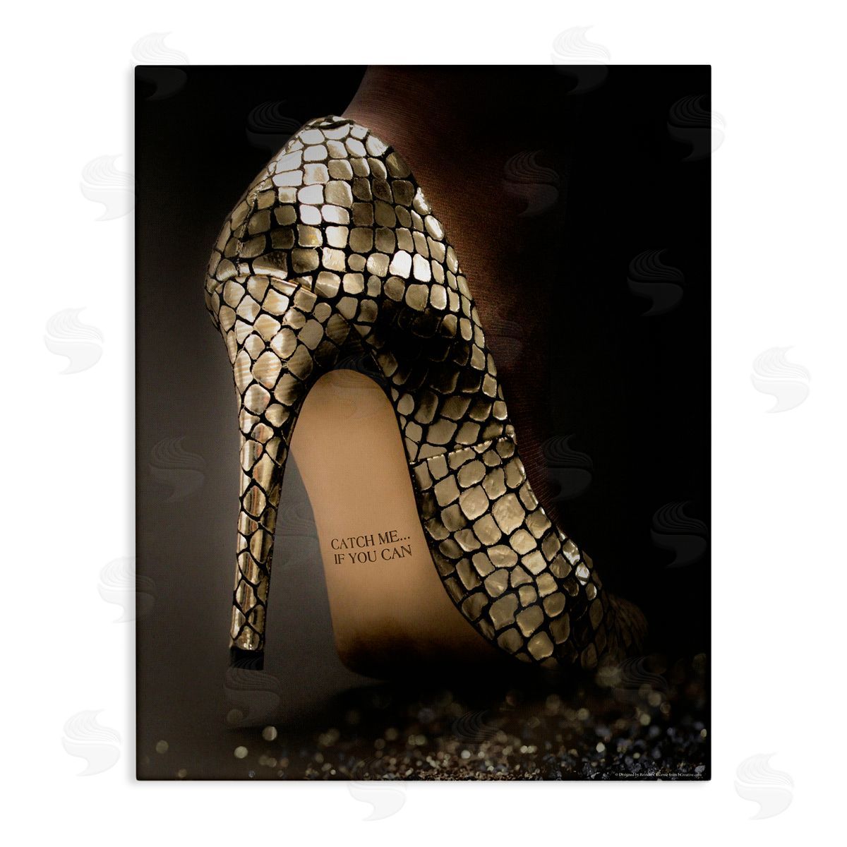 Reinders Snake Pattern Heels Canvas Wall Art Print