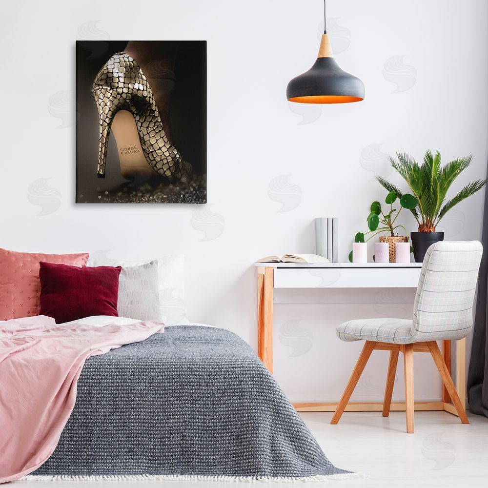 Reinders Snake Pattern Heels Canvas Wall Art Print in Room