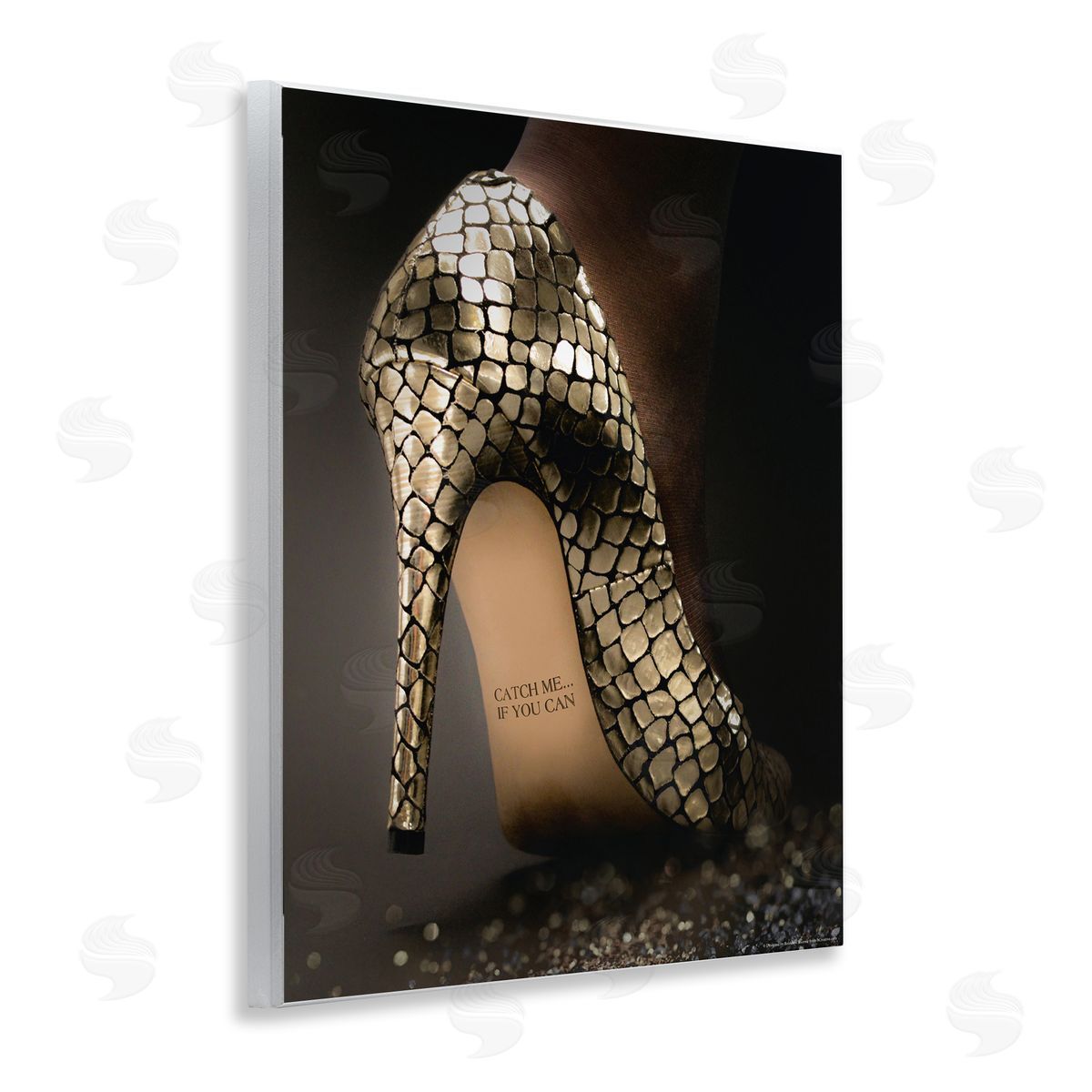 Reinders Snake Pattern Heels Wooden Wall Plaque Art Print