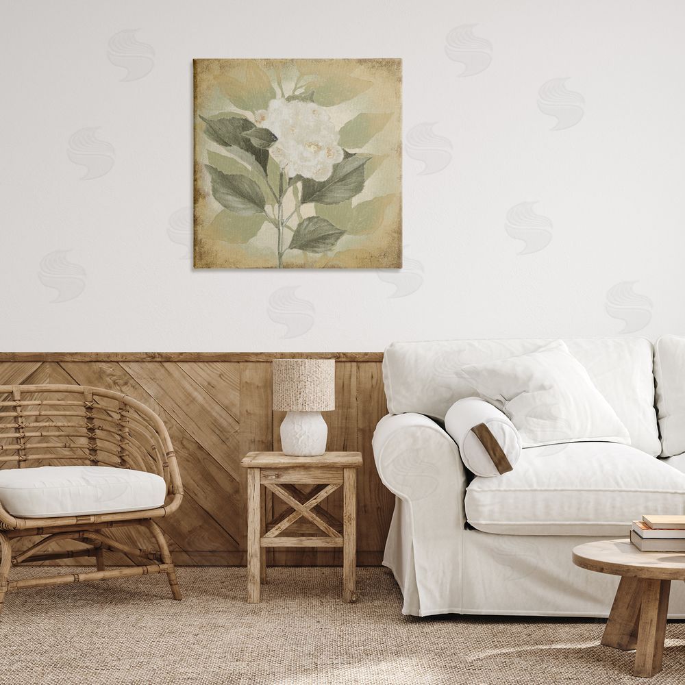Lanie Loreth Rustic Geranium Impression Canvas Wall Art Print in Room