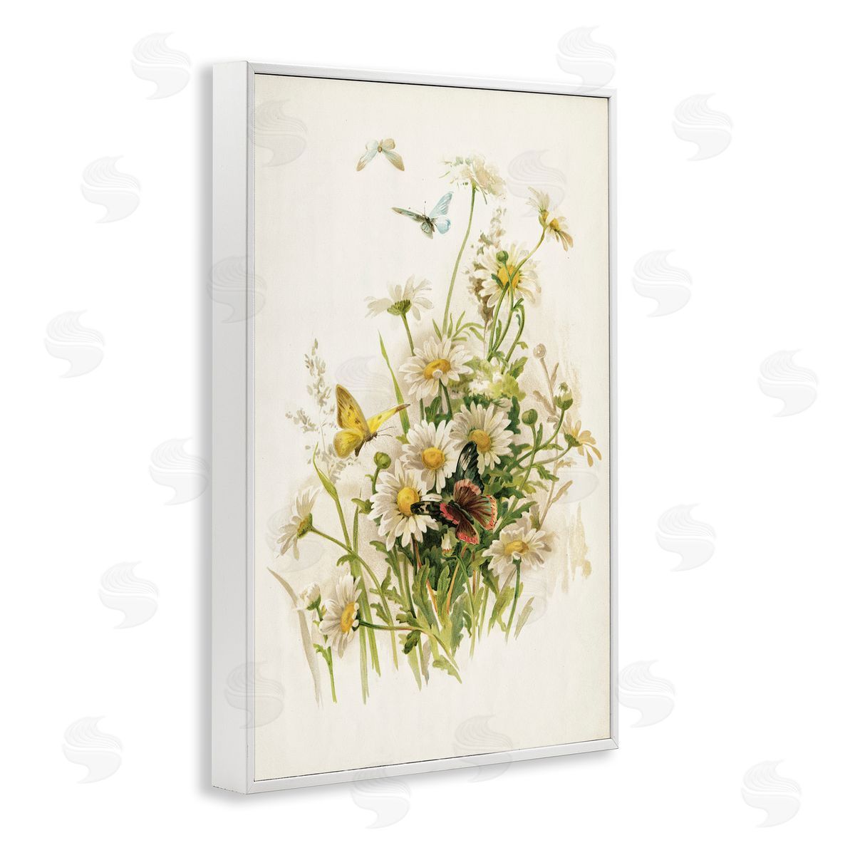 Piddix Spring Pickings Florals White Framed Giclee Wall Art Print