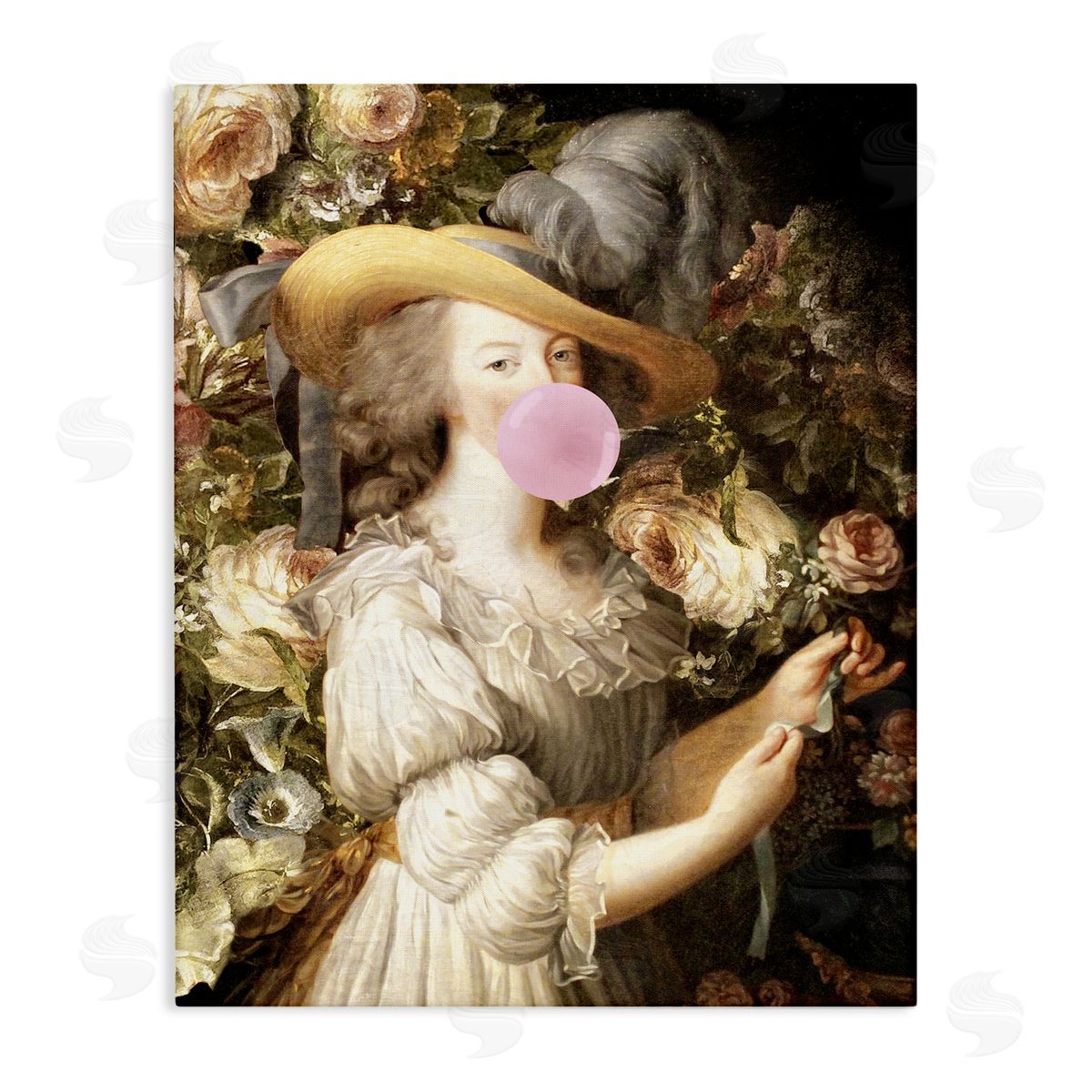 Piddix Renaissance Lady & Gum Canvas Wall Art Print
