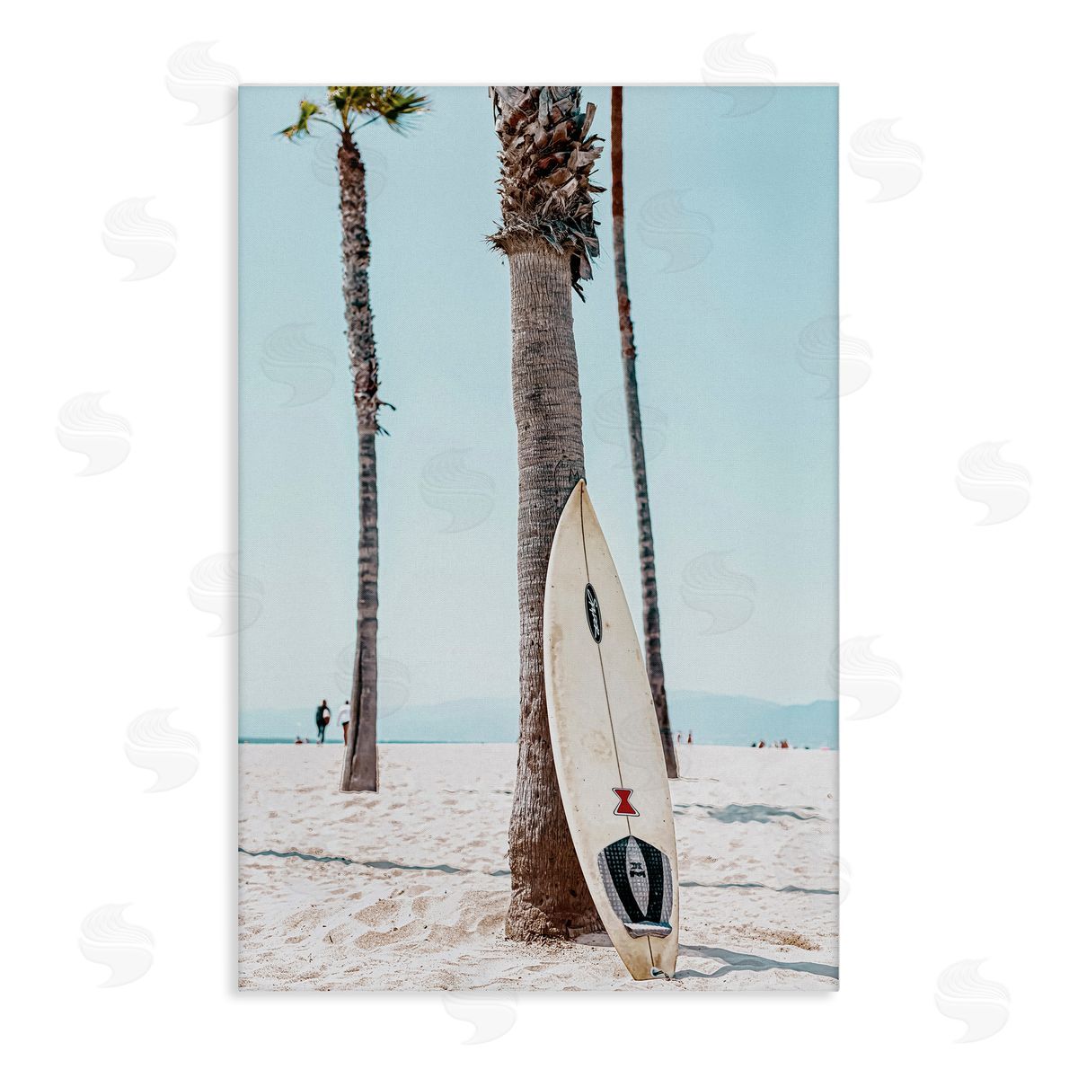 Nataly White California Summer Surfboard Canvas Wall Art Print