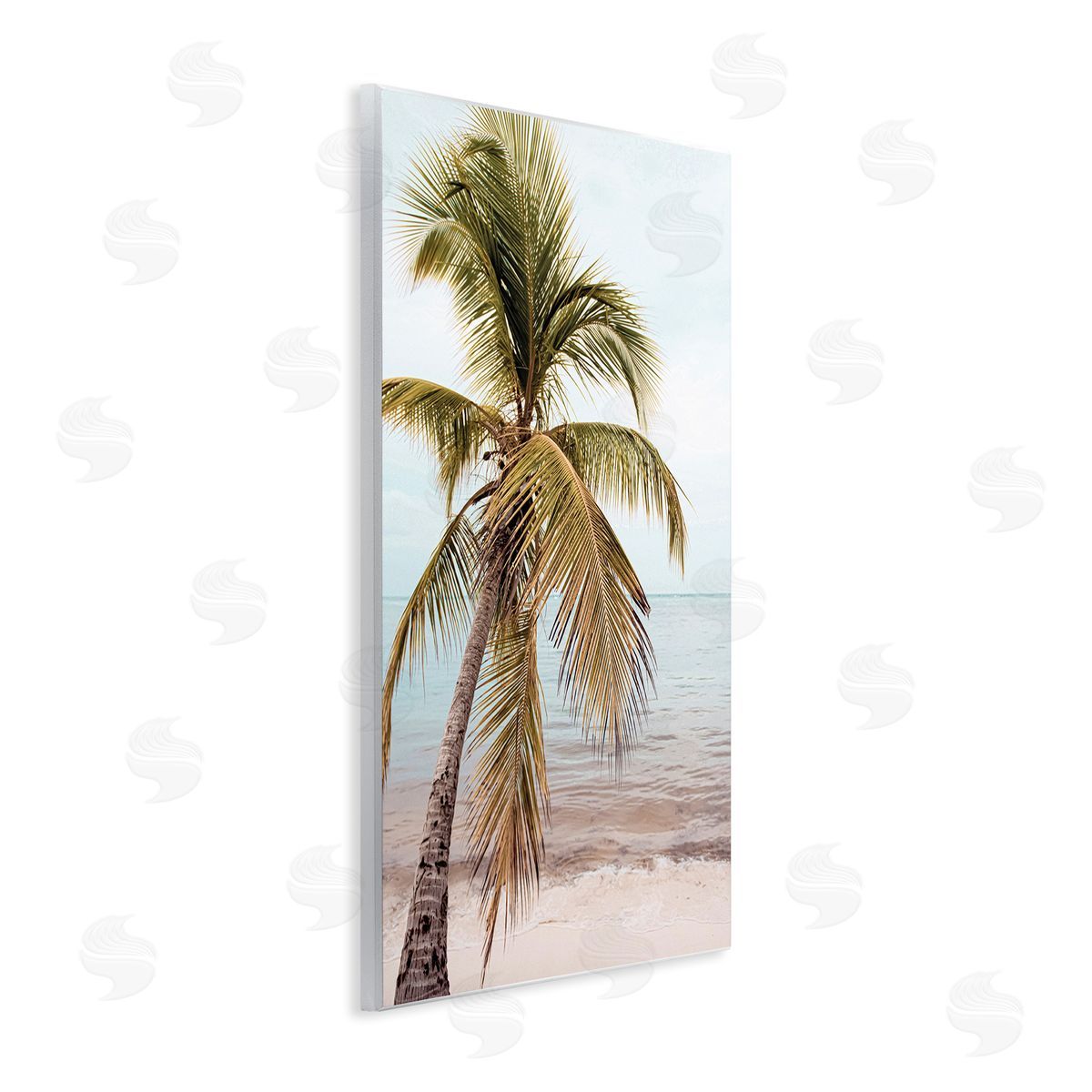 Nataly White California Summer Palm Wooden Wall Plaque Art Print