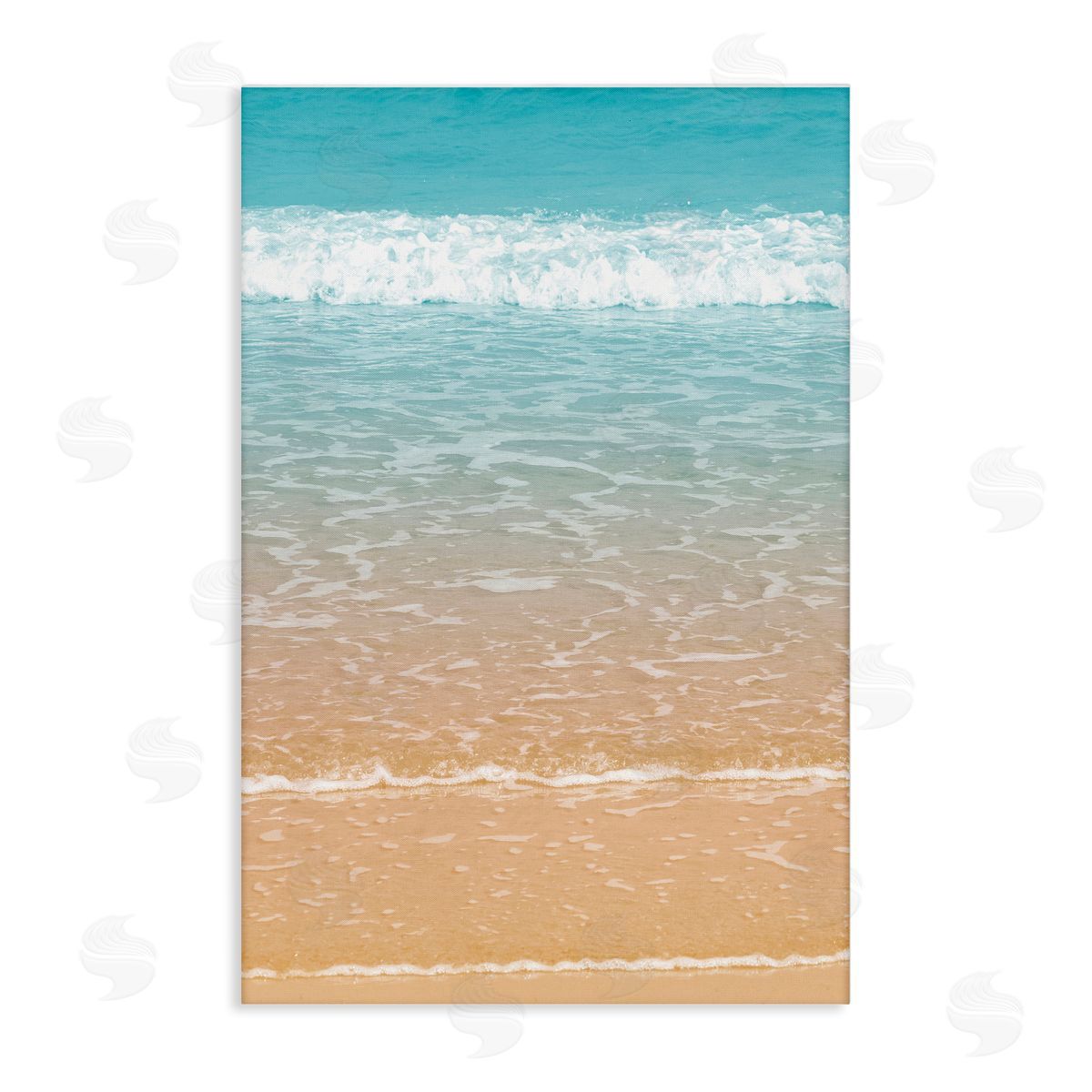 Nataly White Clear Waters Shore Canvas Wall Art Print
