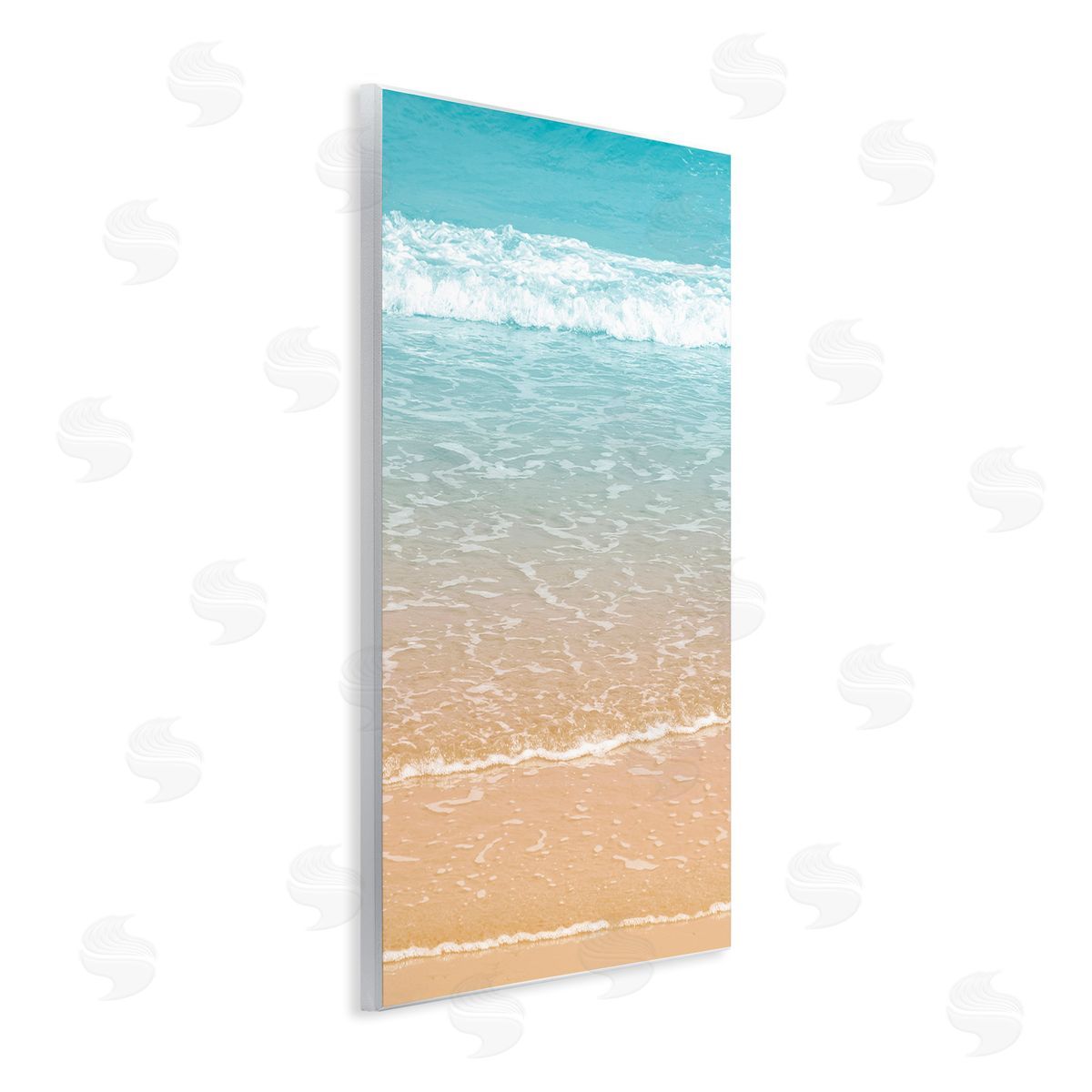 Nataly White Clear Summer Waters Wooden Wall Plaque Art Print