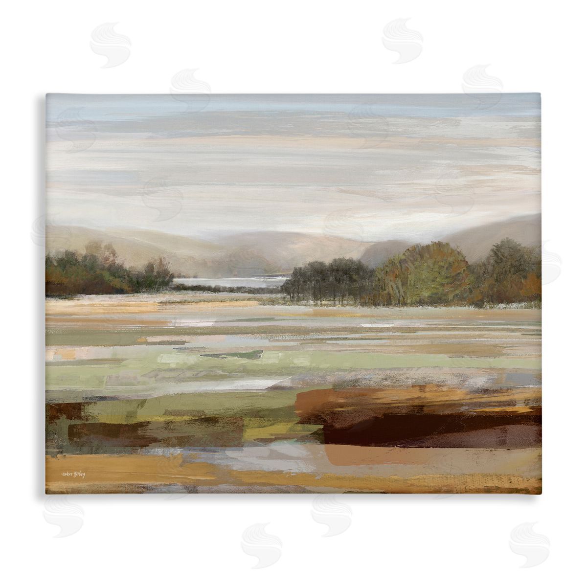 Amber Sterling Idyllic Countryside View Canvas Wall Art Print