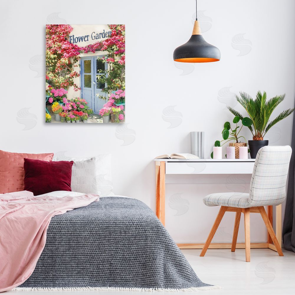 Sara Baker Flower Garden Doorway Canvas Wall Art Print in Room