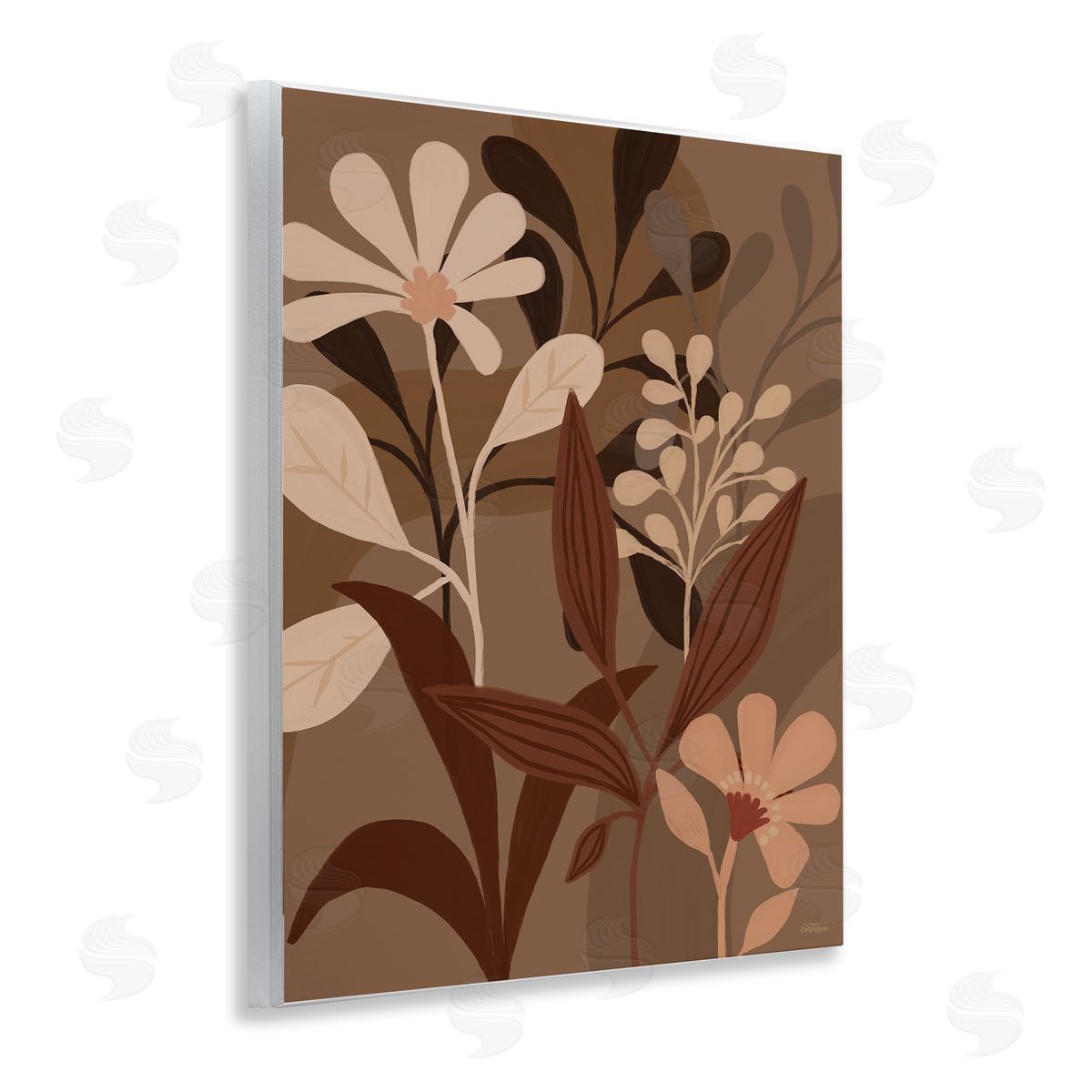 Dogwood Portfolio Muted Boho Botanicals Wooden Wall Plaque Art Print