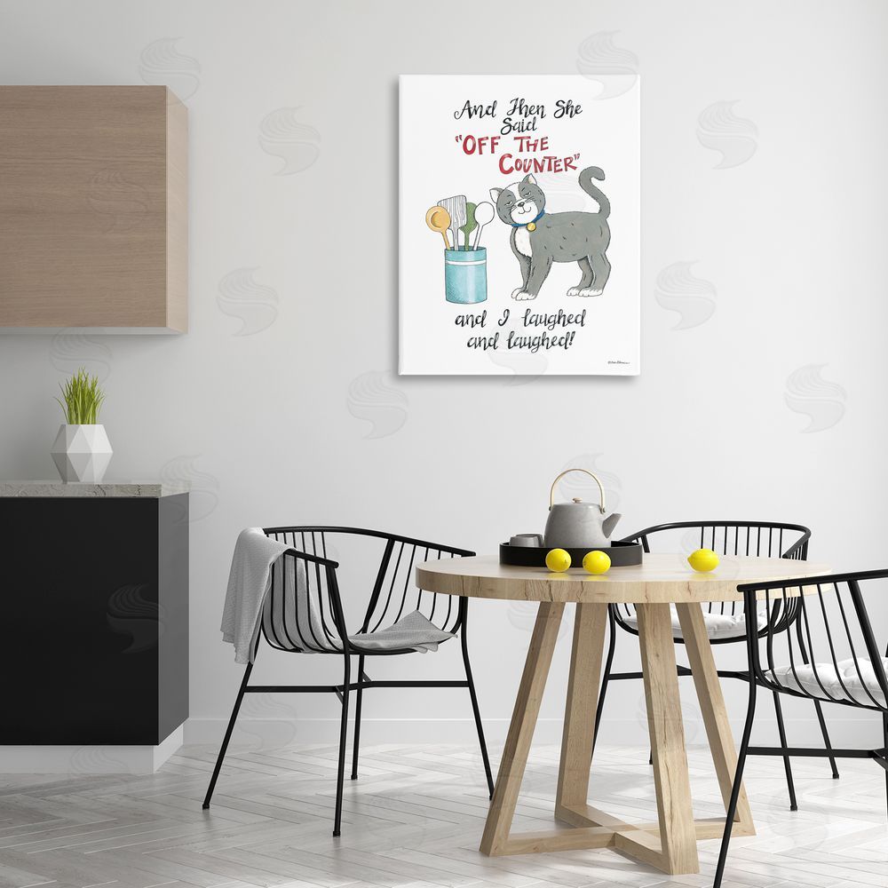Deb Strain Sassy Cat Humor Saying Canvas Wall Art Print in Room