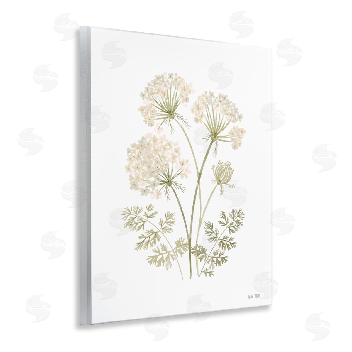 House Fenway Muted Cottage Dandelions Wooden Wall Plaque Art Print