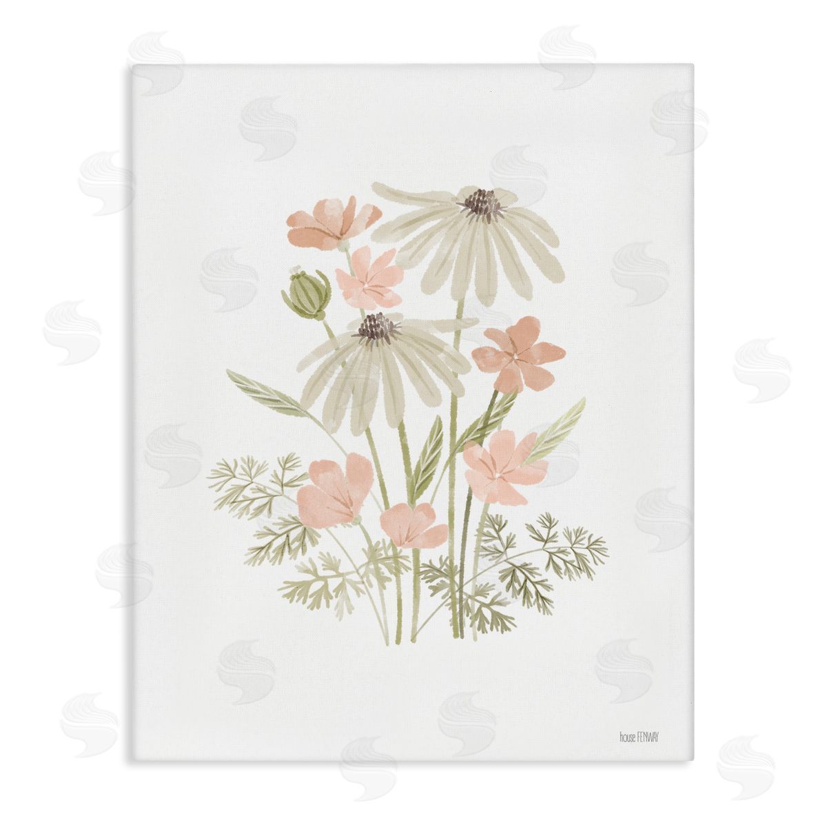 House Fenway Subtle Wild Blooms Canvas Wall Art Print