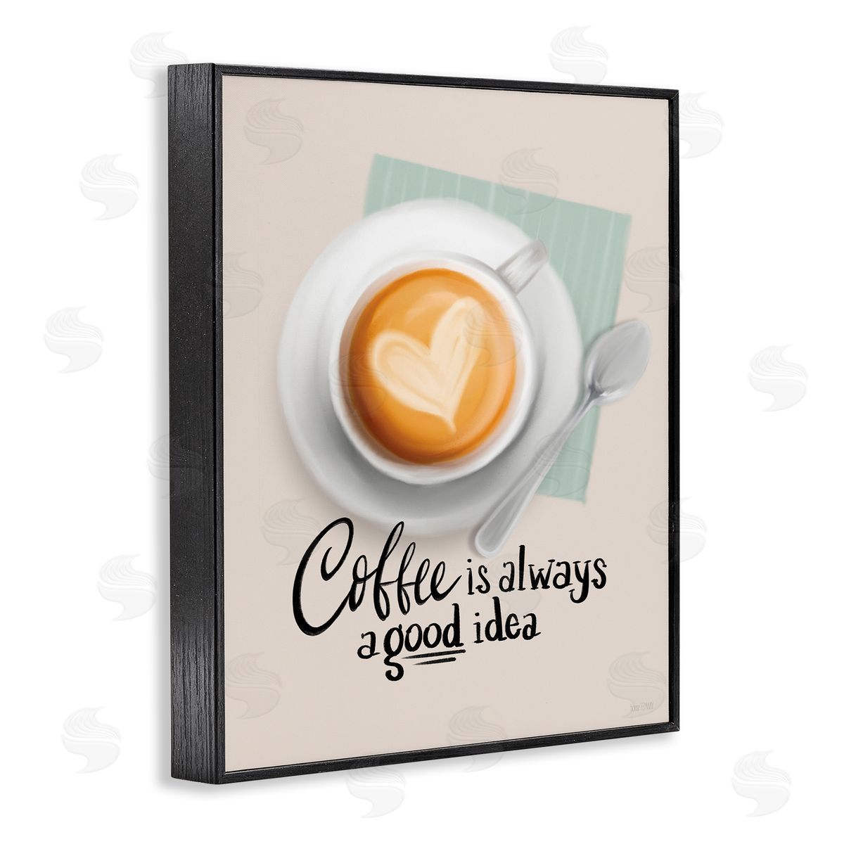 House Fenway Coffee Always Good Idea Black Framed Giclee Wall Art Print
