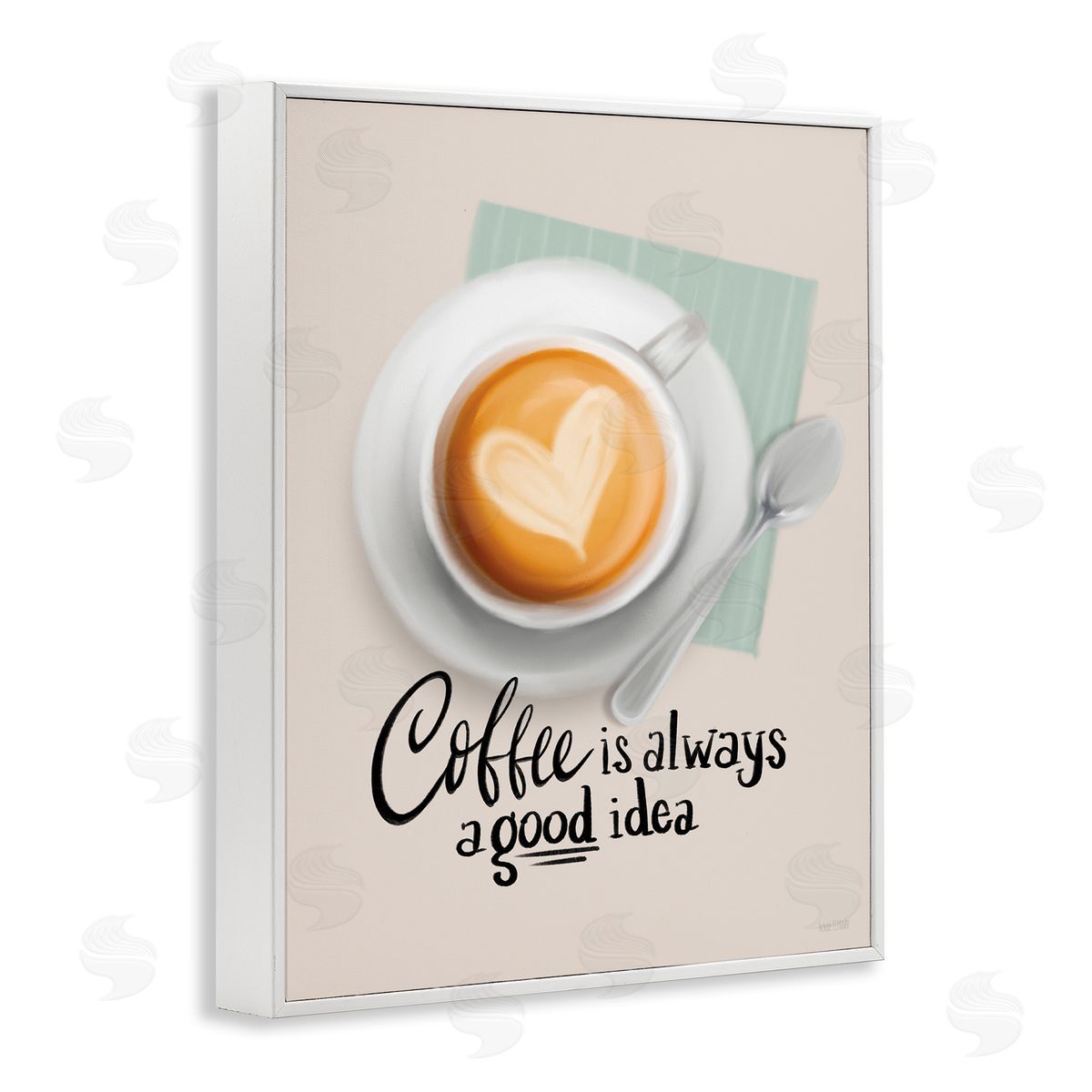 House Fenway Coffee Always Good Idea White Framed Giclee Wall Art Print