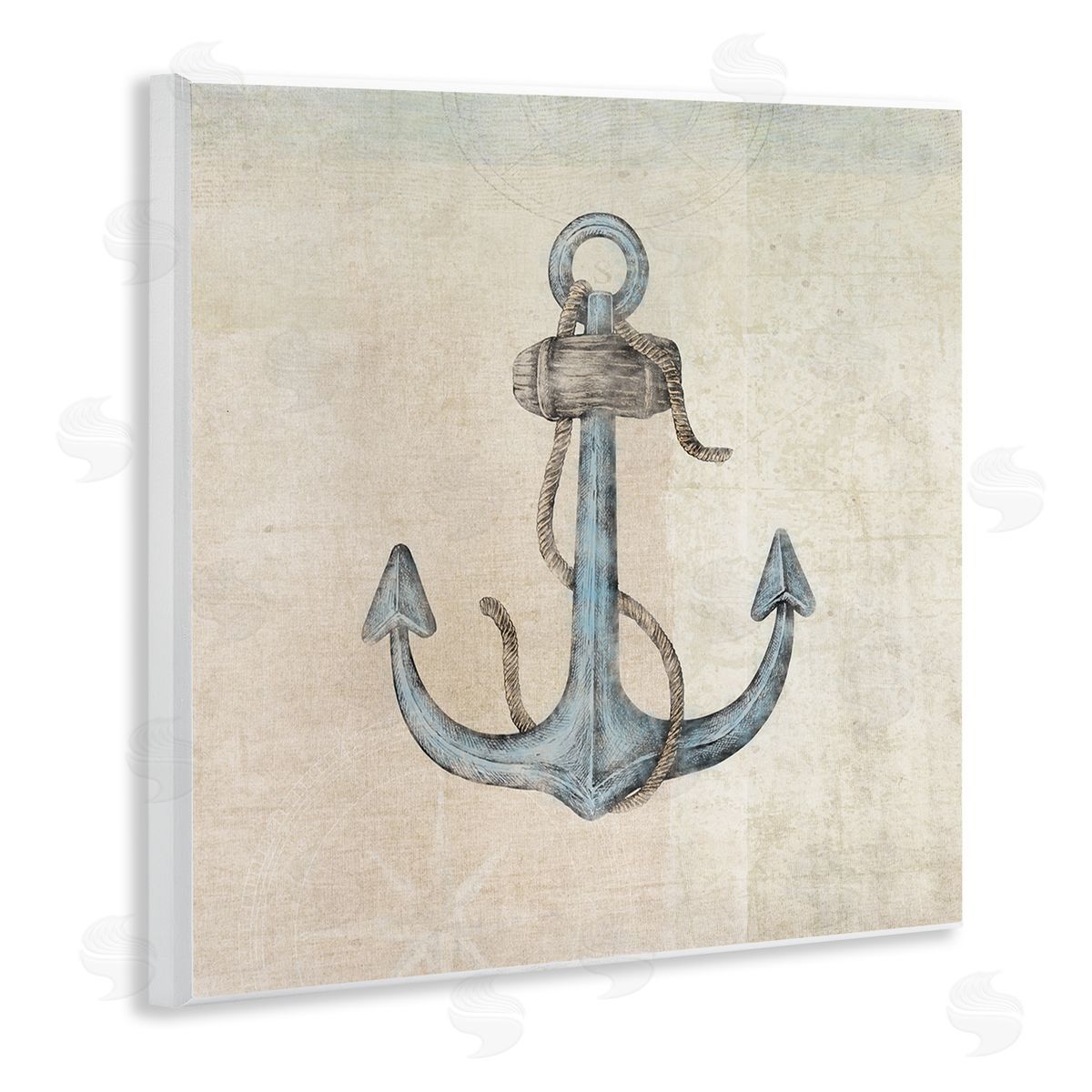JG Studios Rustic Maritime Anchor Wooden Wall Plaque Art Print