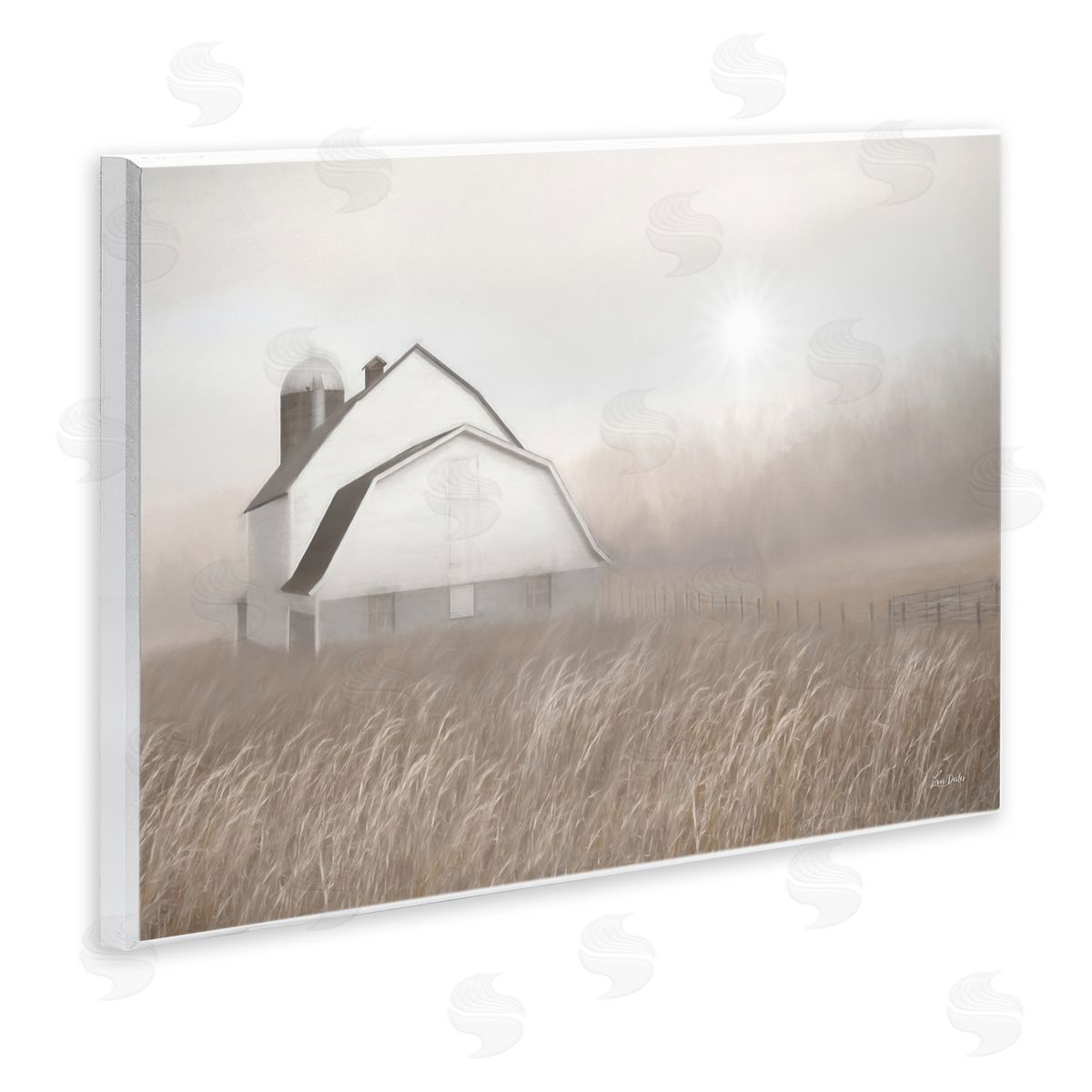 Lori Deiter Windblown Farm Grasses Wooden Wall Plaque Art Print