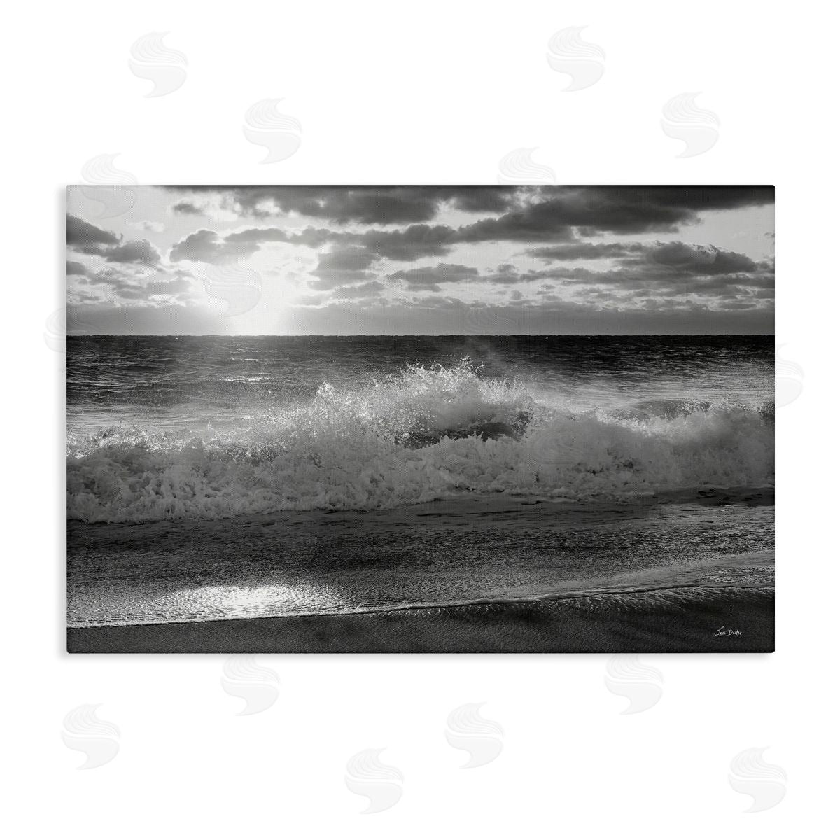 Lori Deiter Crashing Sea Waves Canvas Wall Art Print