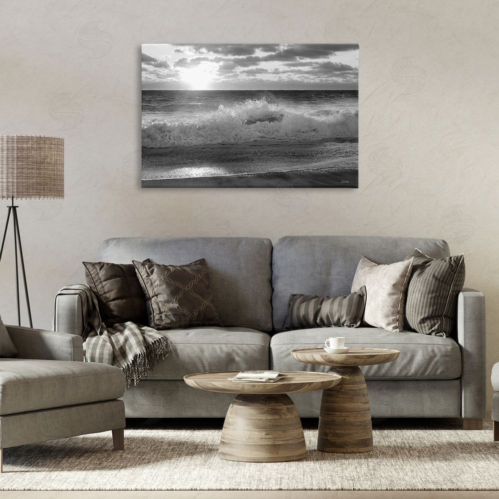 Lori Deiter Crashing Sea Waves Canvas Wall Art Print in Room