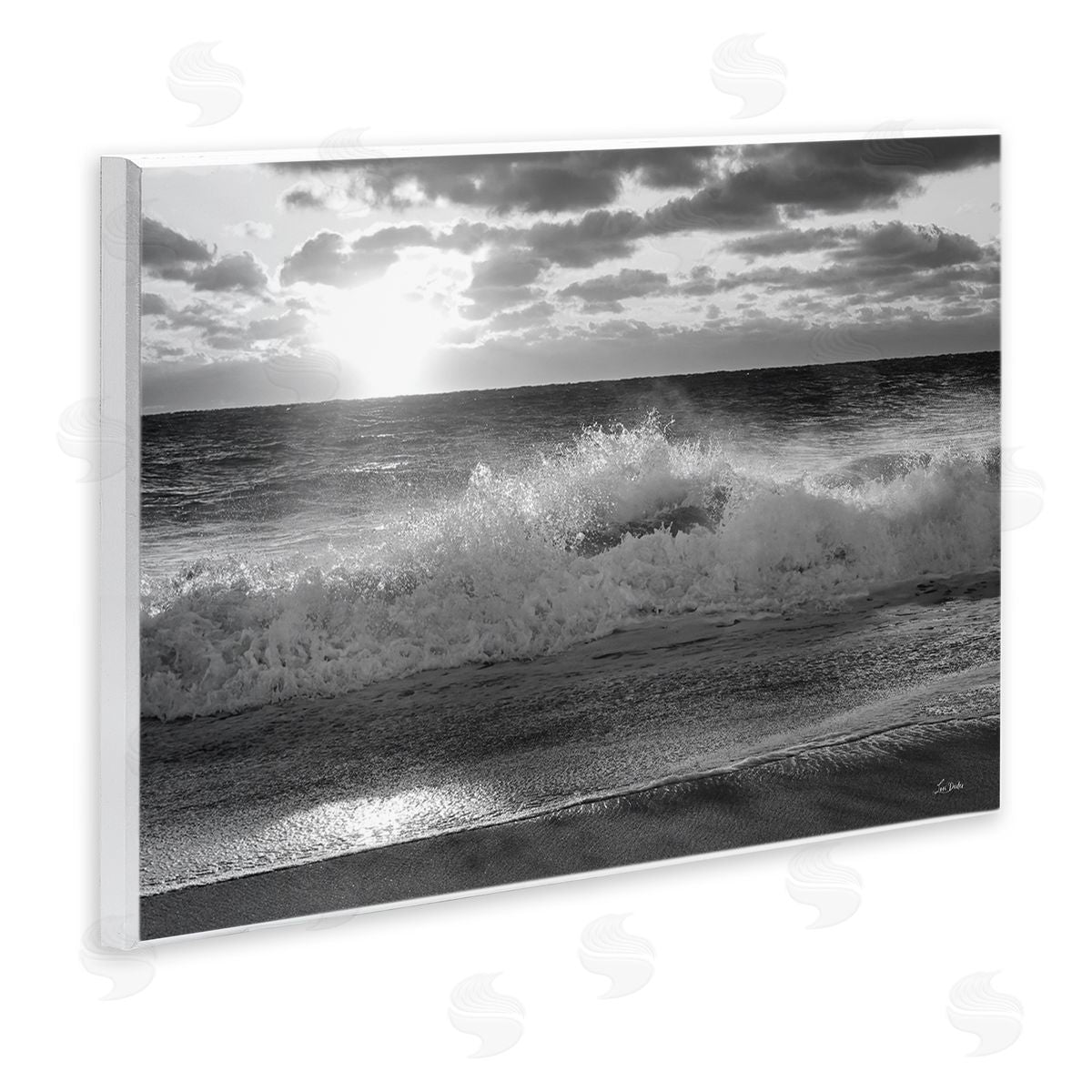 Lori Deiter Crashing Sea Waves Wooden Wall Plaque Art Print