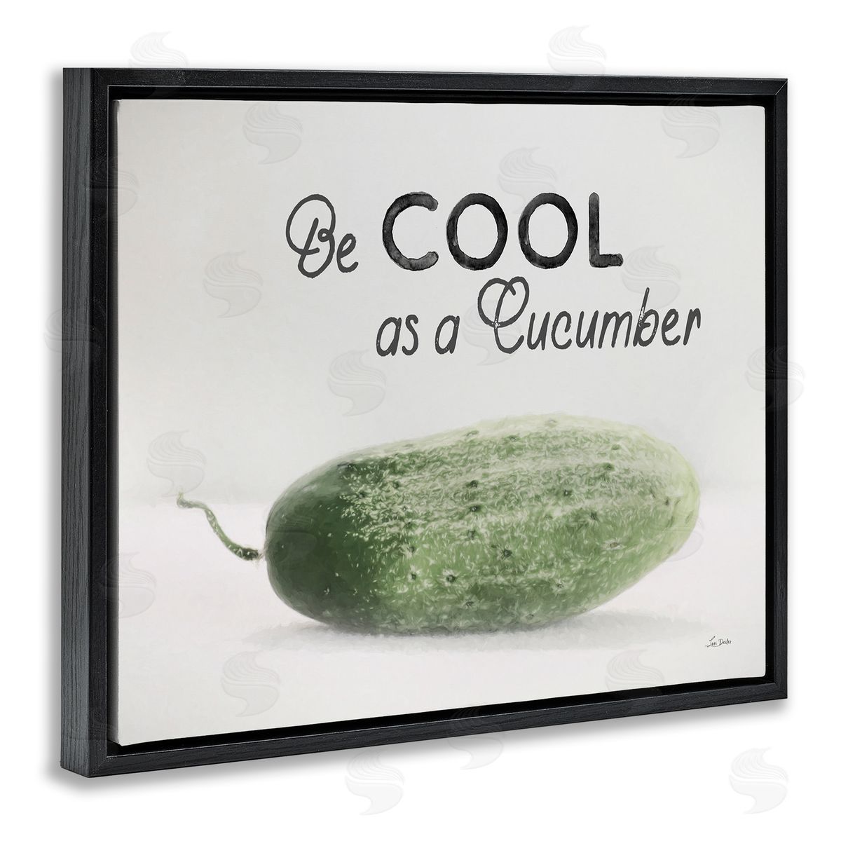 Lori Deiter Cool As A Cucumber Black Floating Frame Canvas Wall Art Print