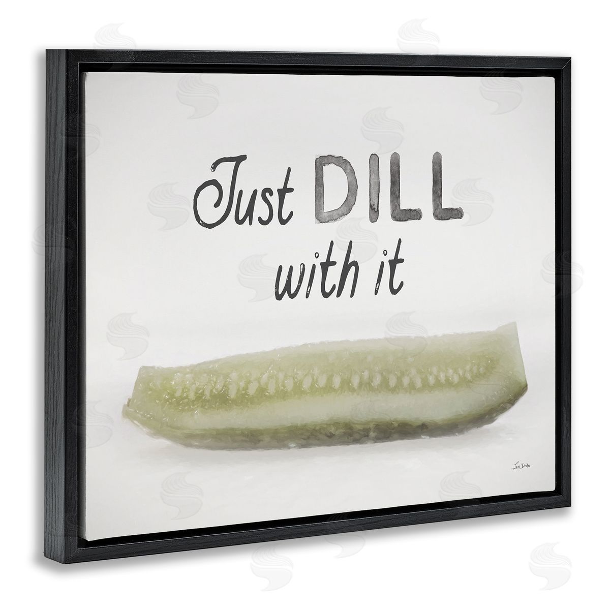 Lori Deiter Just Dill With It Black Floating Frame Canvas Wall Art Print