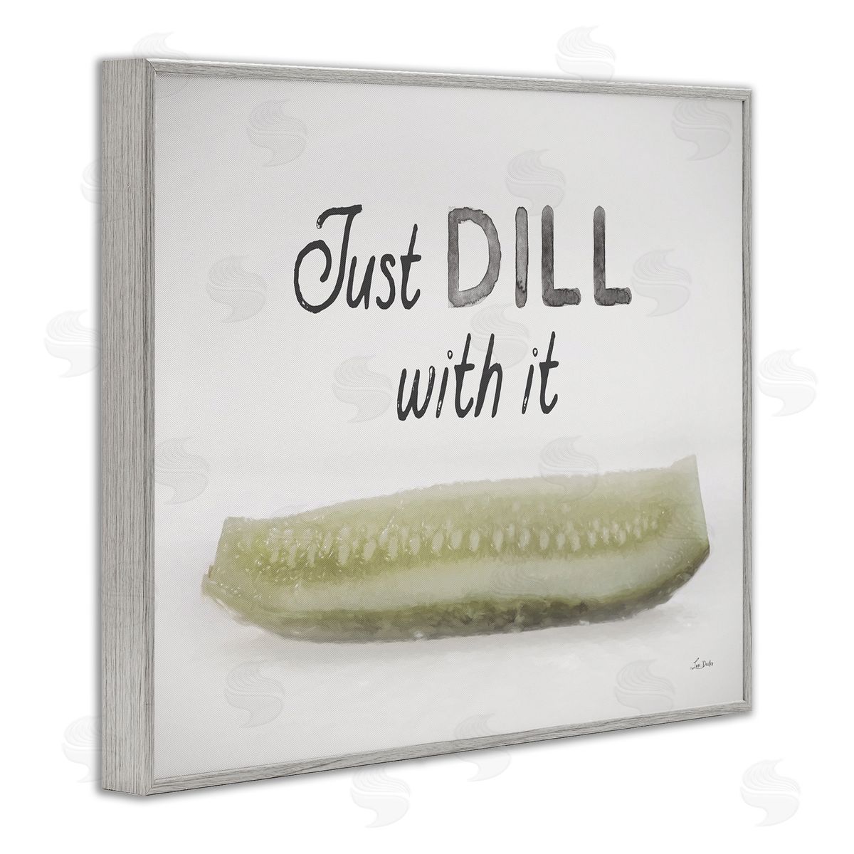 Lori Deiter Just Dill With It Gray Framed Giclee Wall Art Print