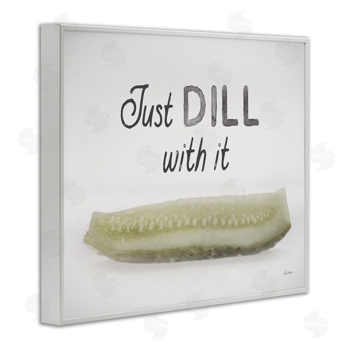 Lori Deiter Just Dill With It White Framed Giclee Wall Art Print