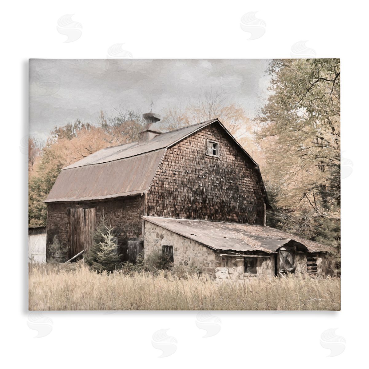Lori Deiter Beige Rustic Barn Canvas Wall Art Print