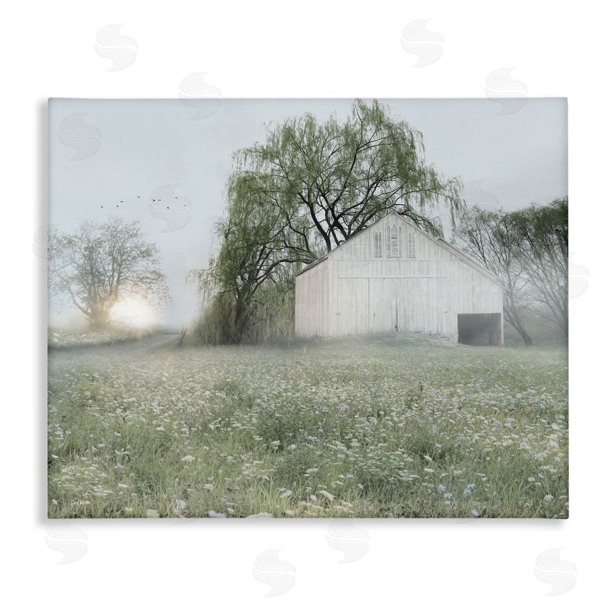 Lux + Me Designs Drooping Trees Meadow Canvas Wall Art Print
