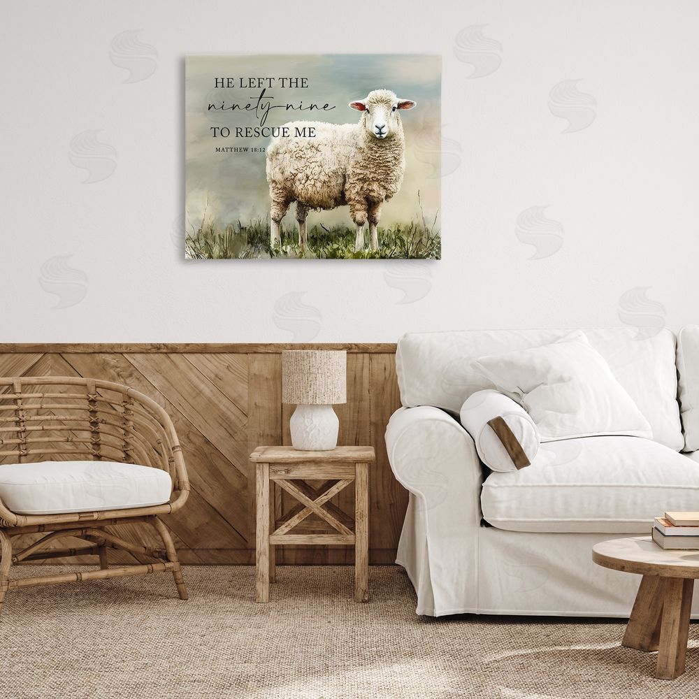 Molly Mattin Left The Ninety Nine Proverb Canvas Wall Art Print in Room
