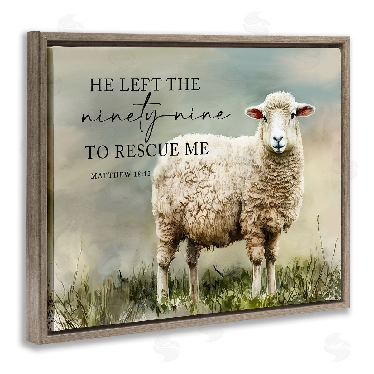 Molly Mattin Left The Ninety Nine Proverb Brown Floating Frame Canvas Wall Art Print