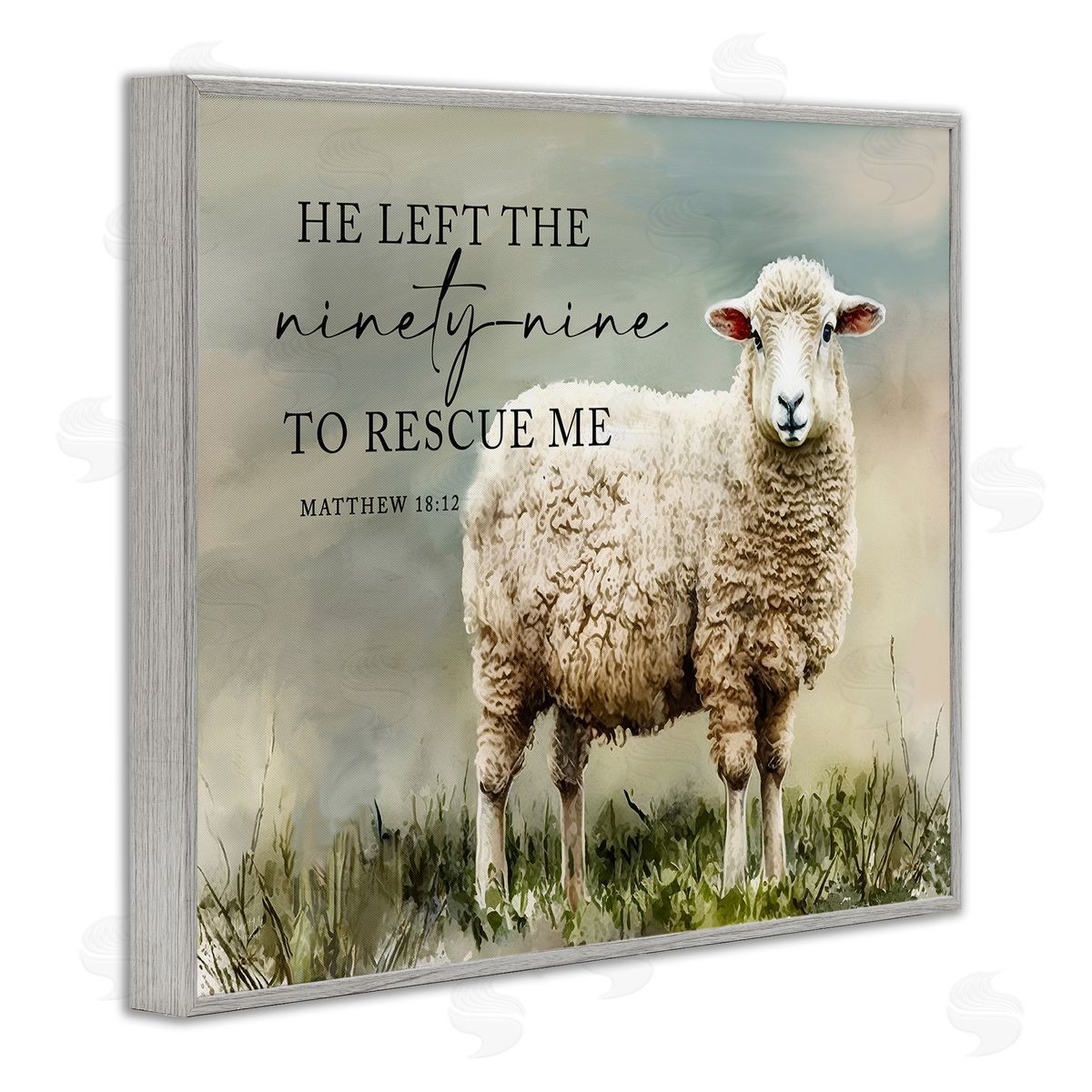 Molly Mattin Left The Ninety Nine Proverb Gray Framed Giclee Wall Art Print