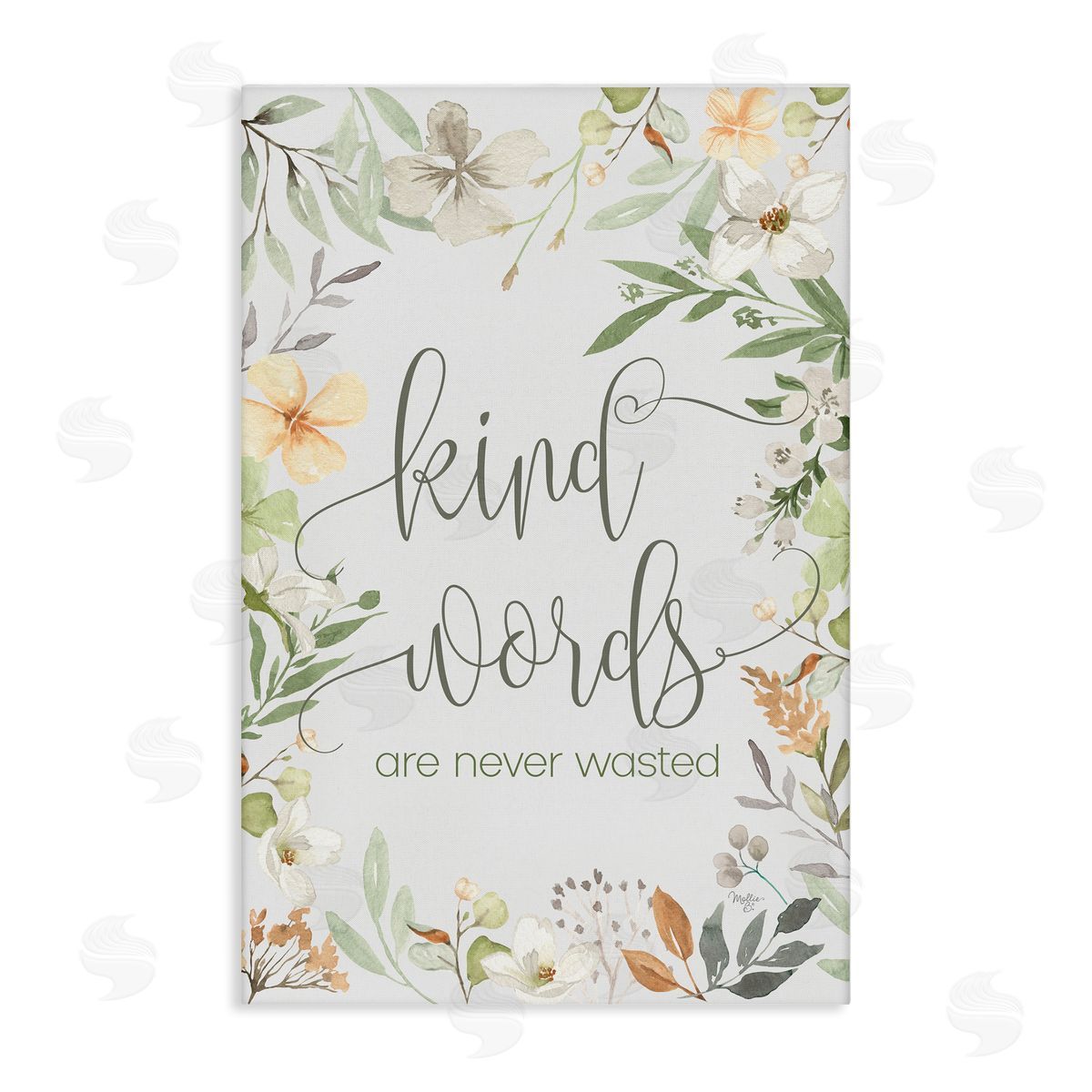 Mollie B. Kind Words Never Wasted Canvas Wall Art Print